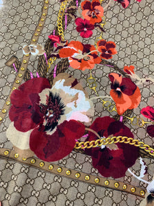 Gucci Blooms GG logo oversize scarf