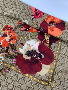 Gucci Blooms GG logo oversize scarf