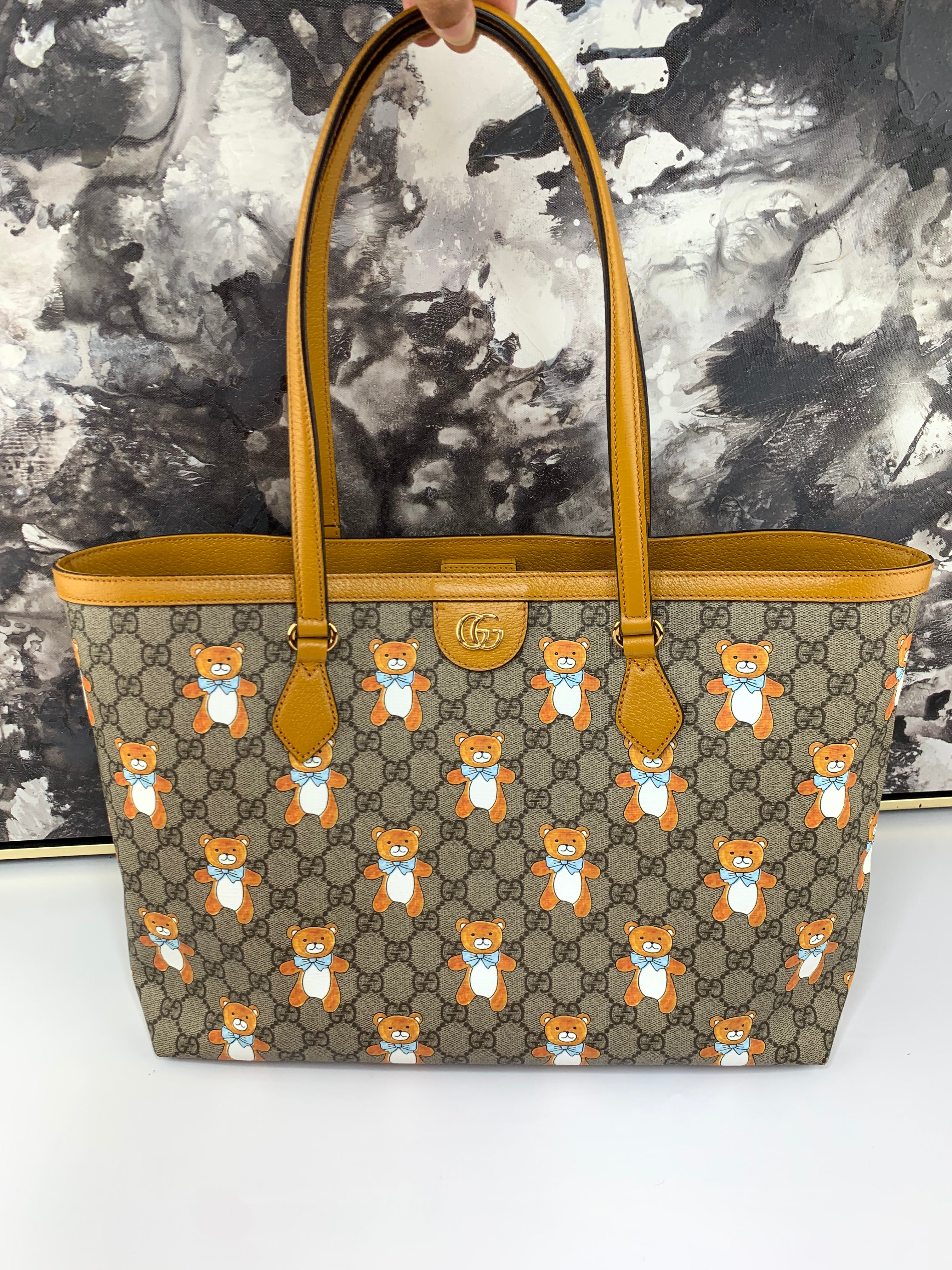 Gucci X KAI GG Supreme Monogram Medium Ophidia Shopping Tote