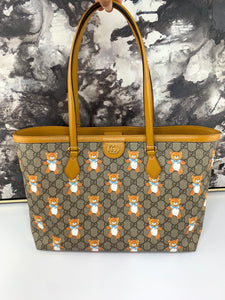 Gucci X KAI GG Supreme Monogram Medium Ophidia Shopping Tote