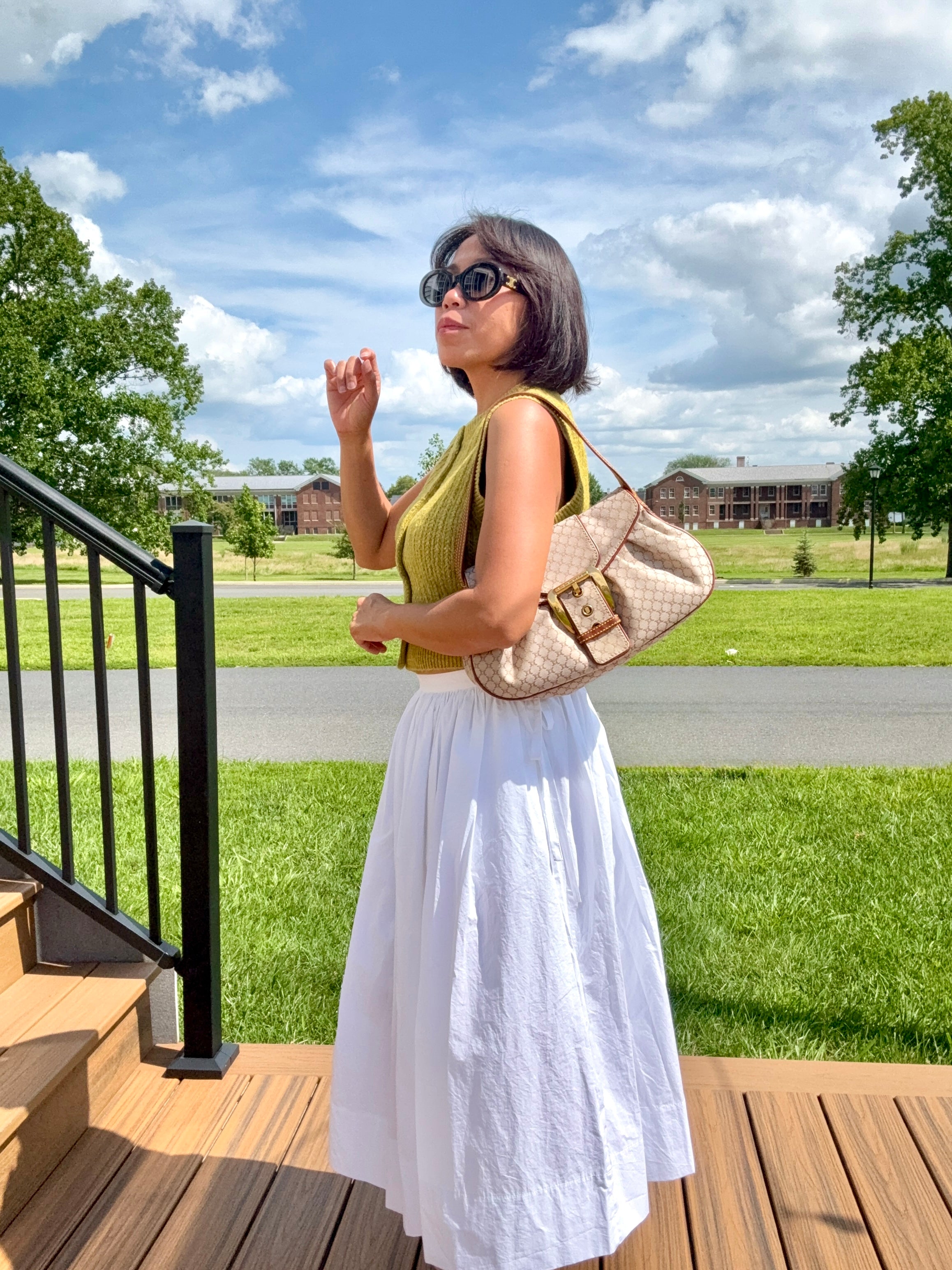 Celine Macadam Buckle Shoulder Bag