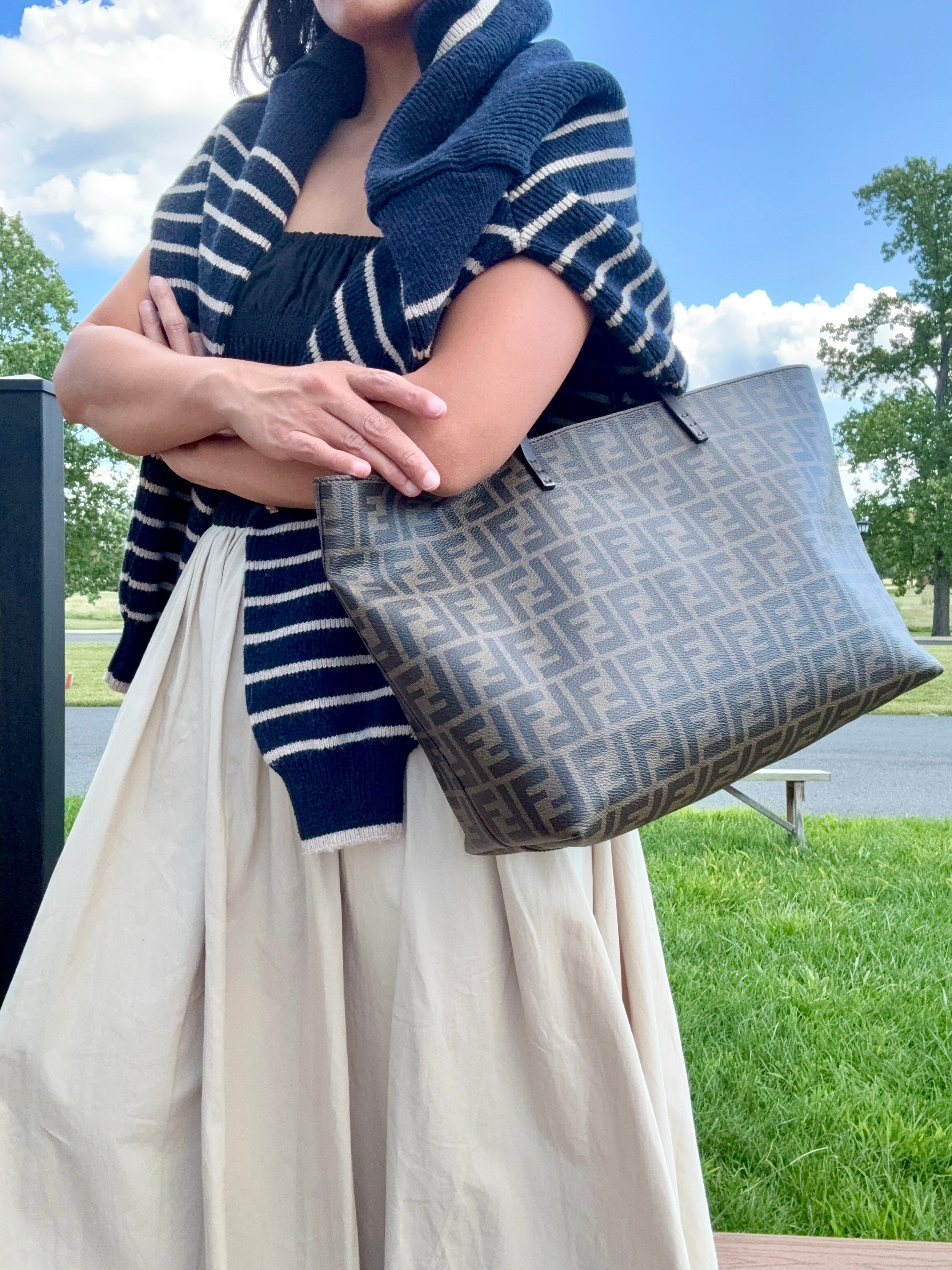 Fendi Zucca Tote in Canvas