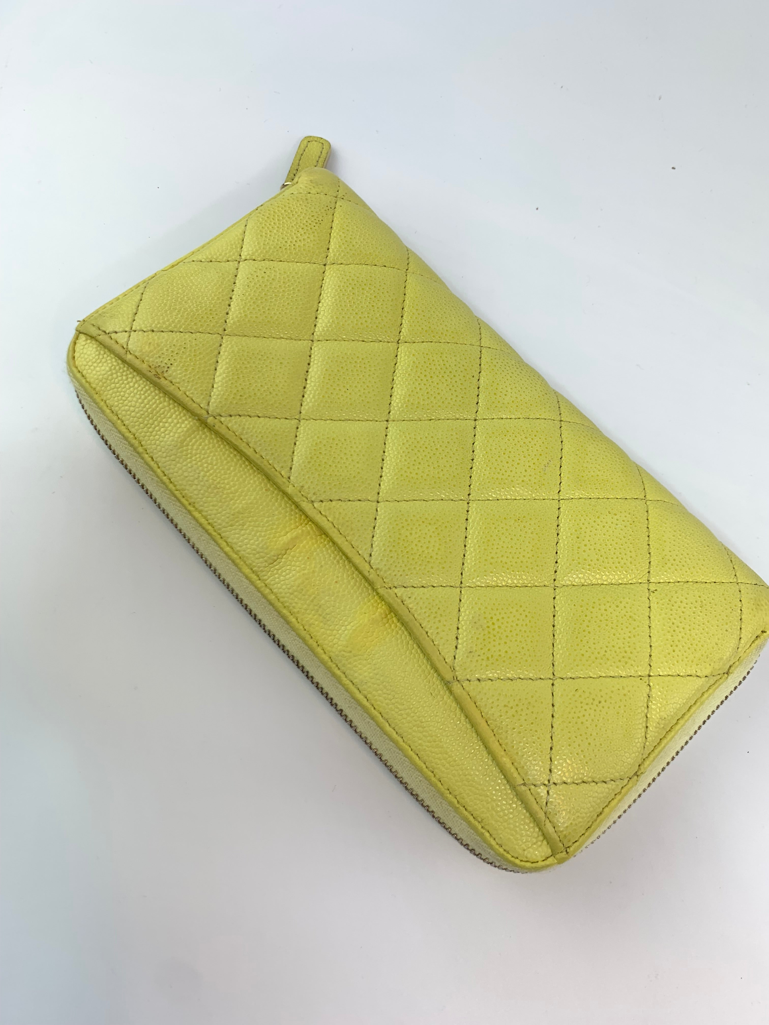 Chanel Caviar Zip Around Wallet