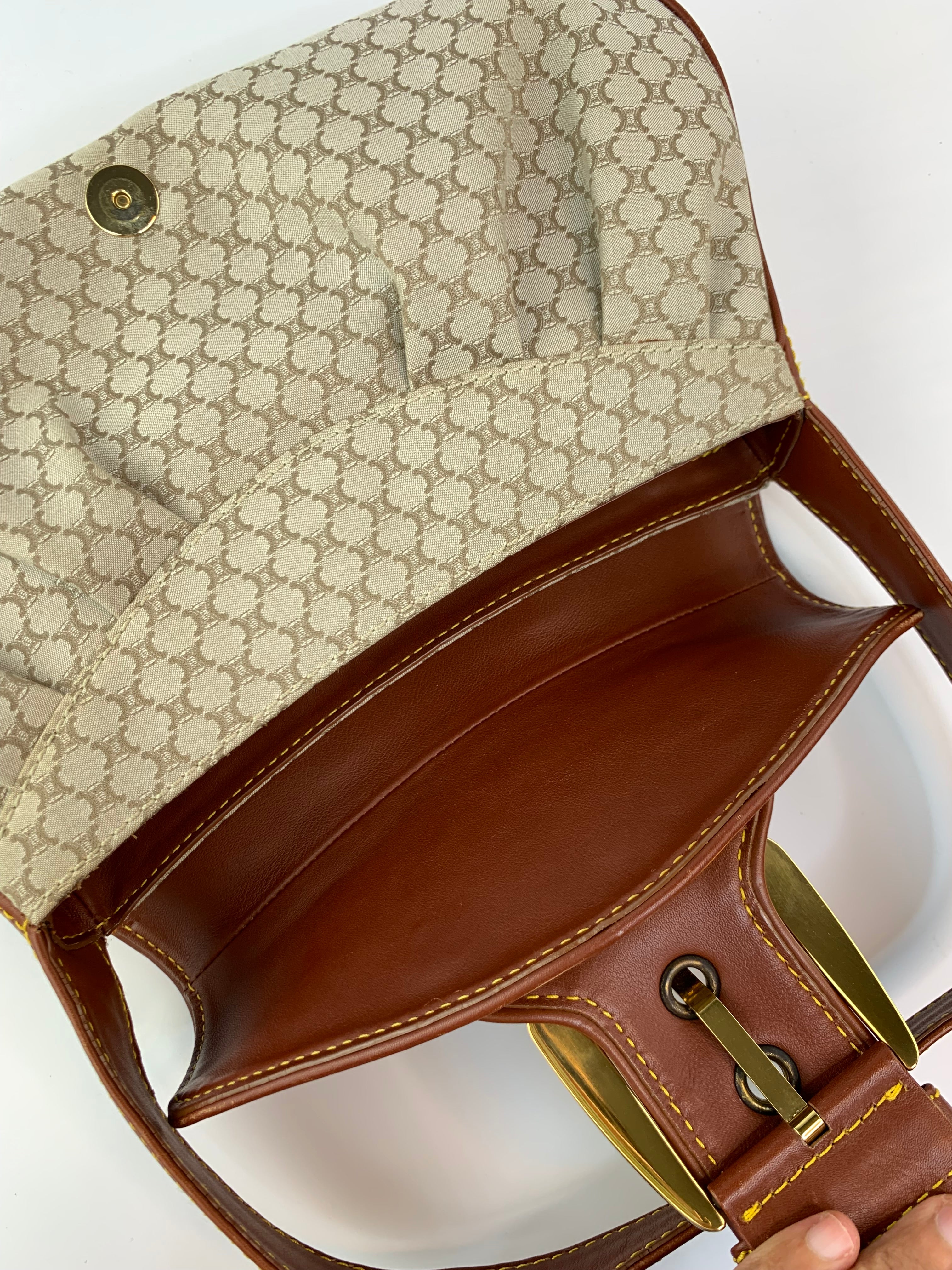 Celine Macadam Buckle Shoulder Bag