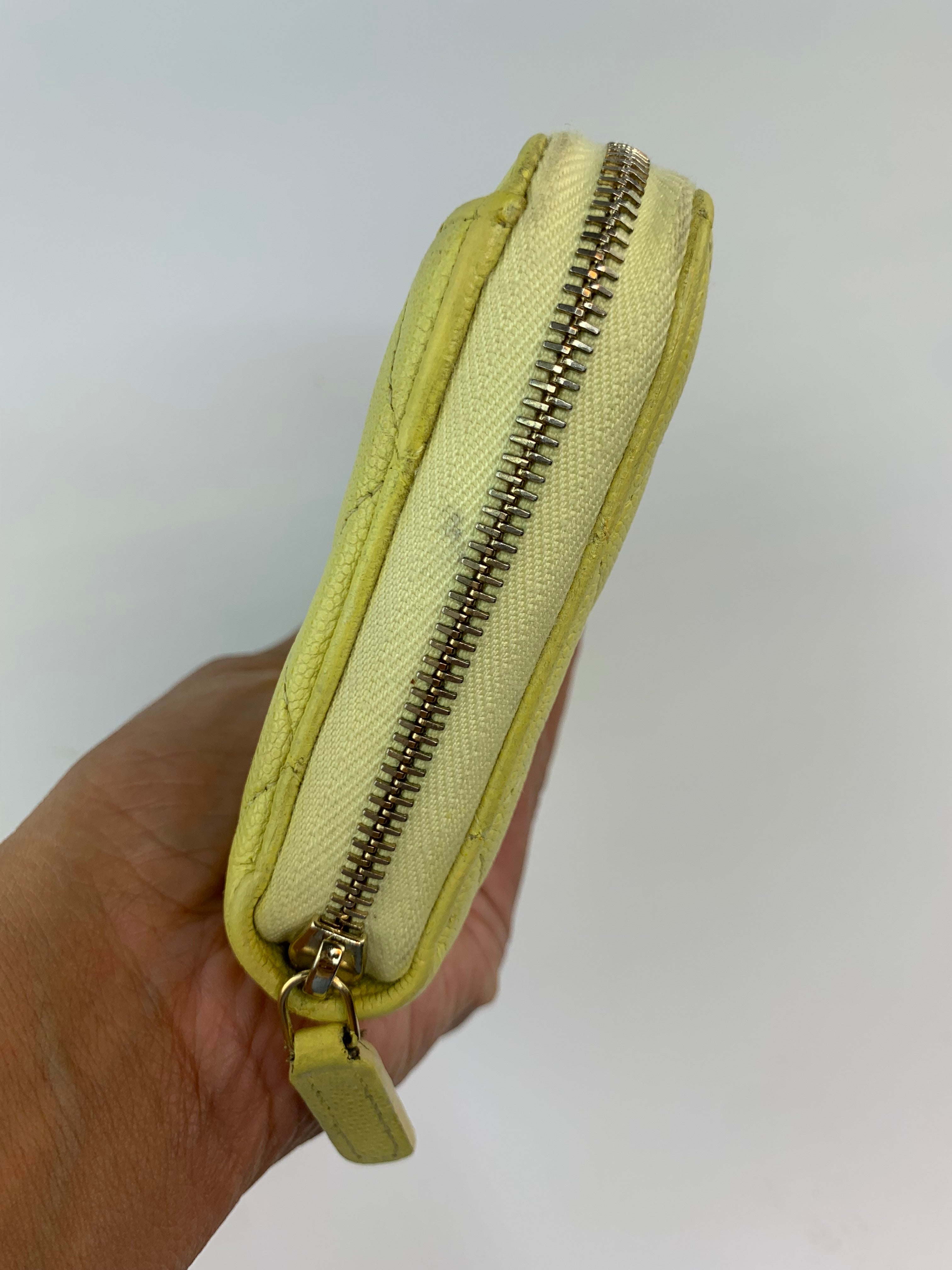 Chanel Caviar Zip Around Wallet