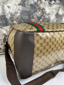 Gucci Crystal Canvas Travel Bag with Strap