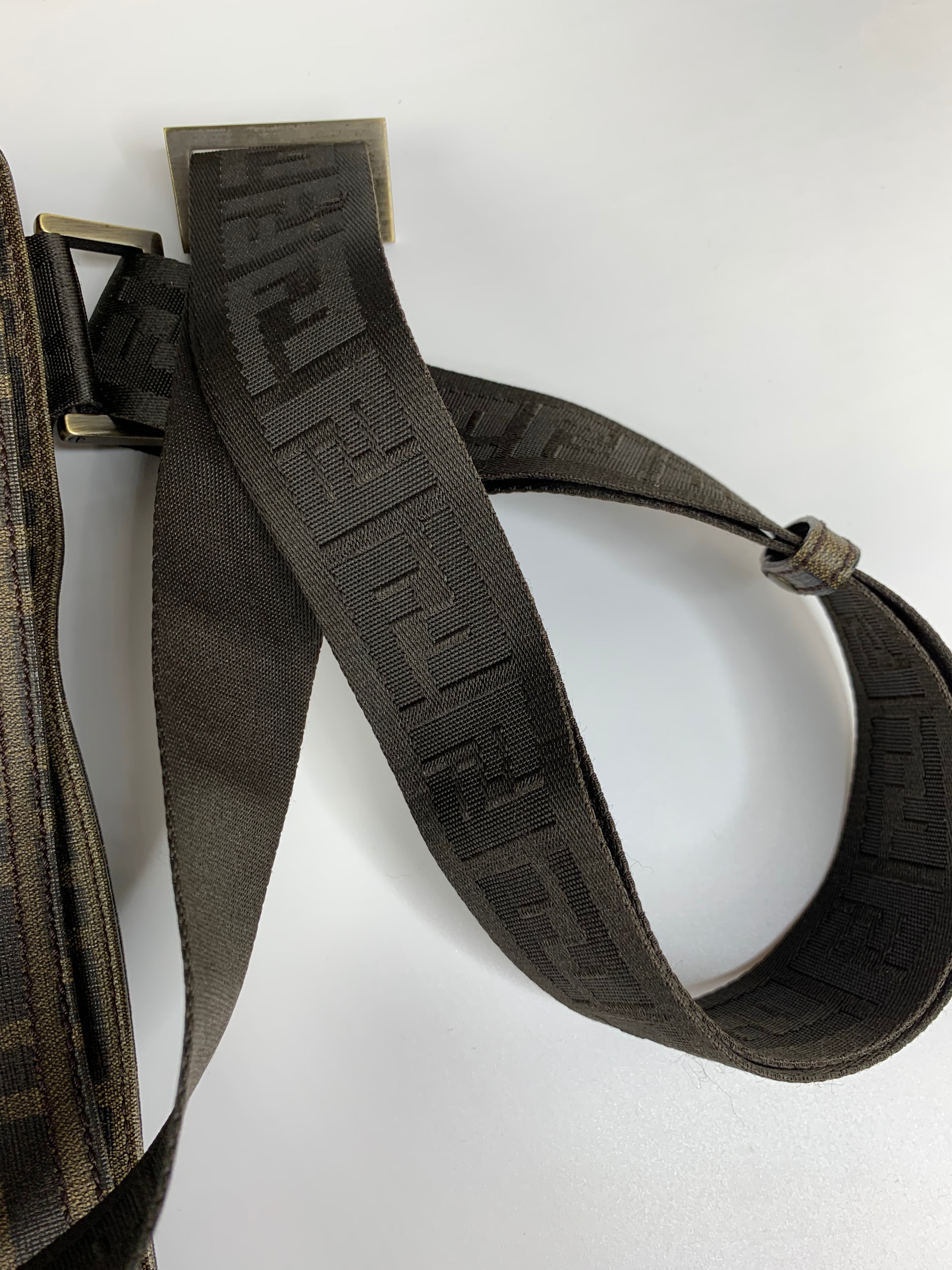 Fendi Zucca Coated Canvas Messenger Bag