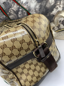 Gucci Crystal Canvas Travel Bag with Strap