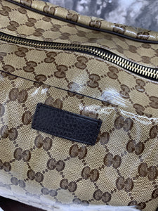 Gucci Crystal Canvas Travel Bag with Strap