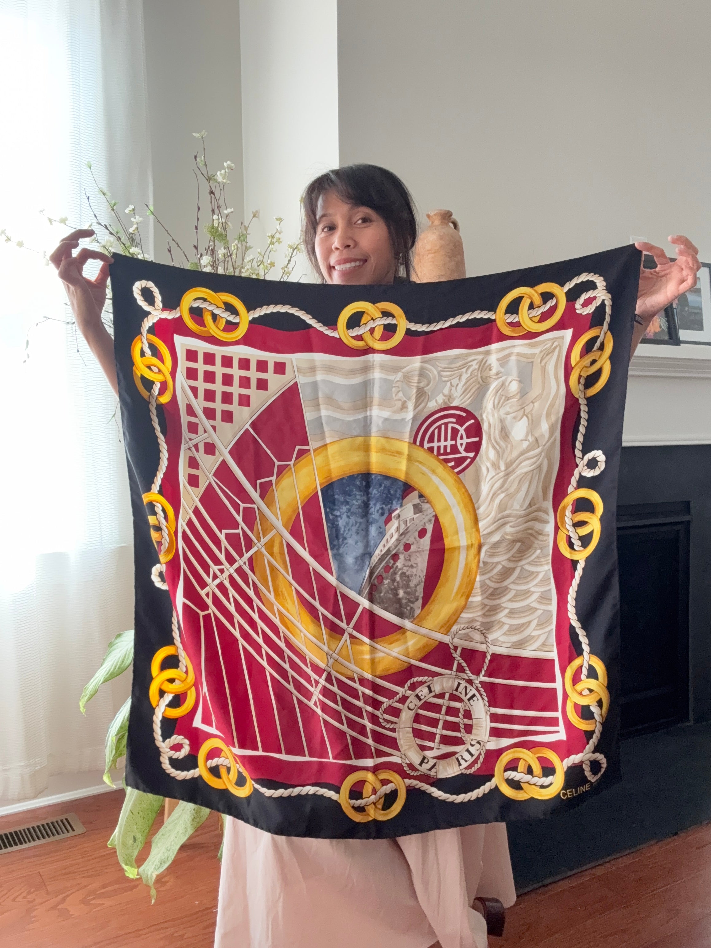 Celine Silk Printed Scarf