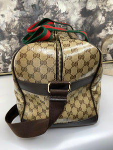 Gucci Crystal Canvas Travel Bag with Strap