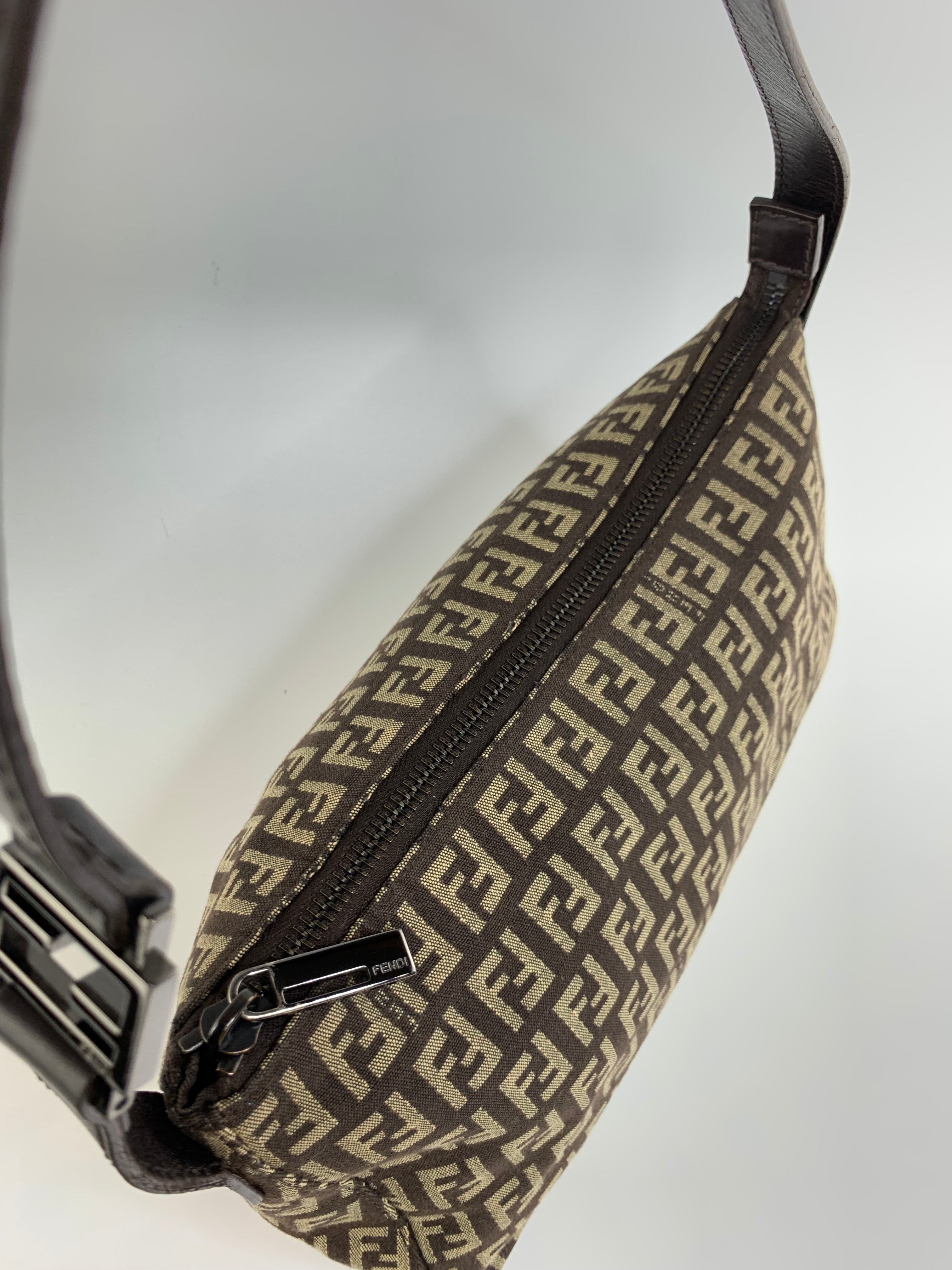 Fendi  Brown Zucchino Shoulder Bag