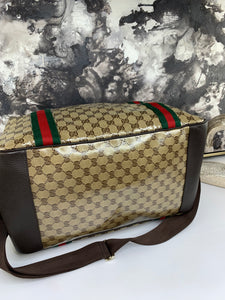 Gucci Crystal Canvas Travel Bag with Strap