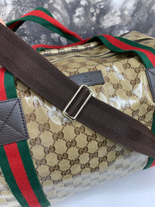 Gucci Crystal Canvas Travel Bag with Strap