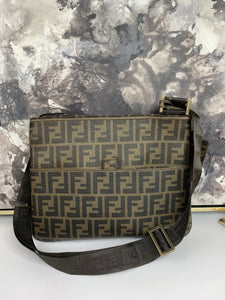 Fendi Zucca Coated Canvas Messenger Bag