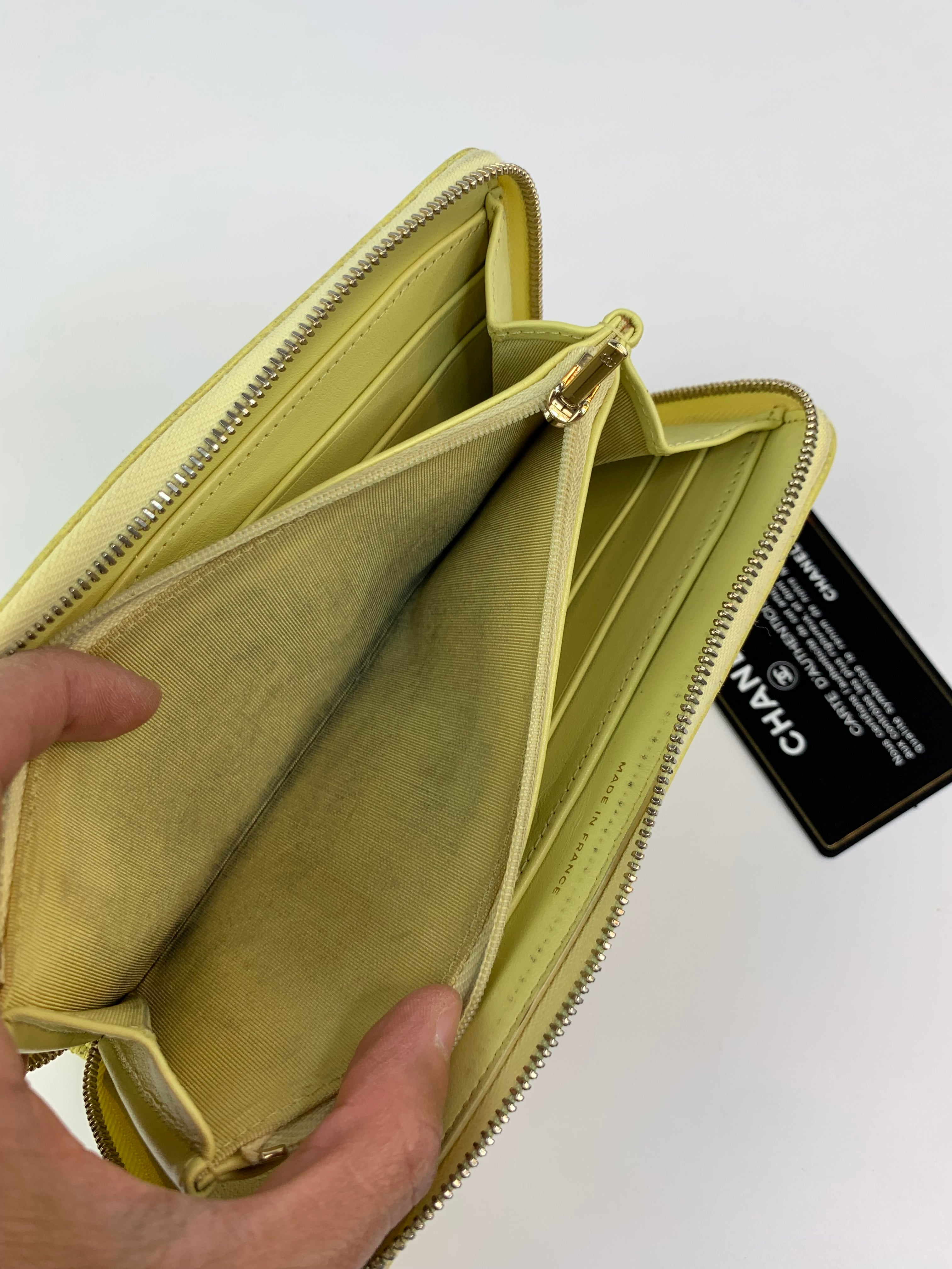 Chanel Caviar Zip Around Wallet