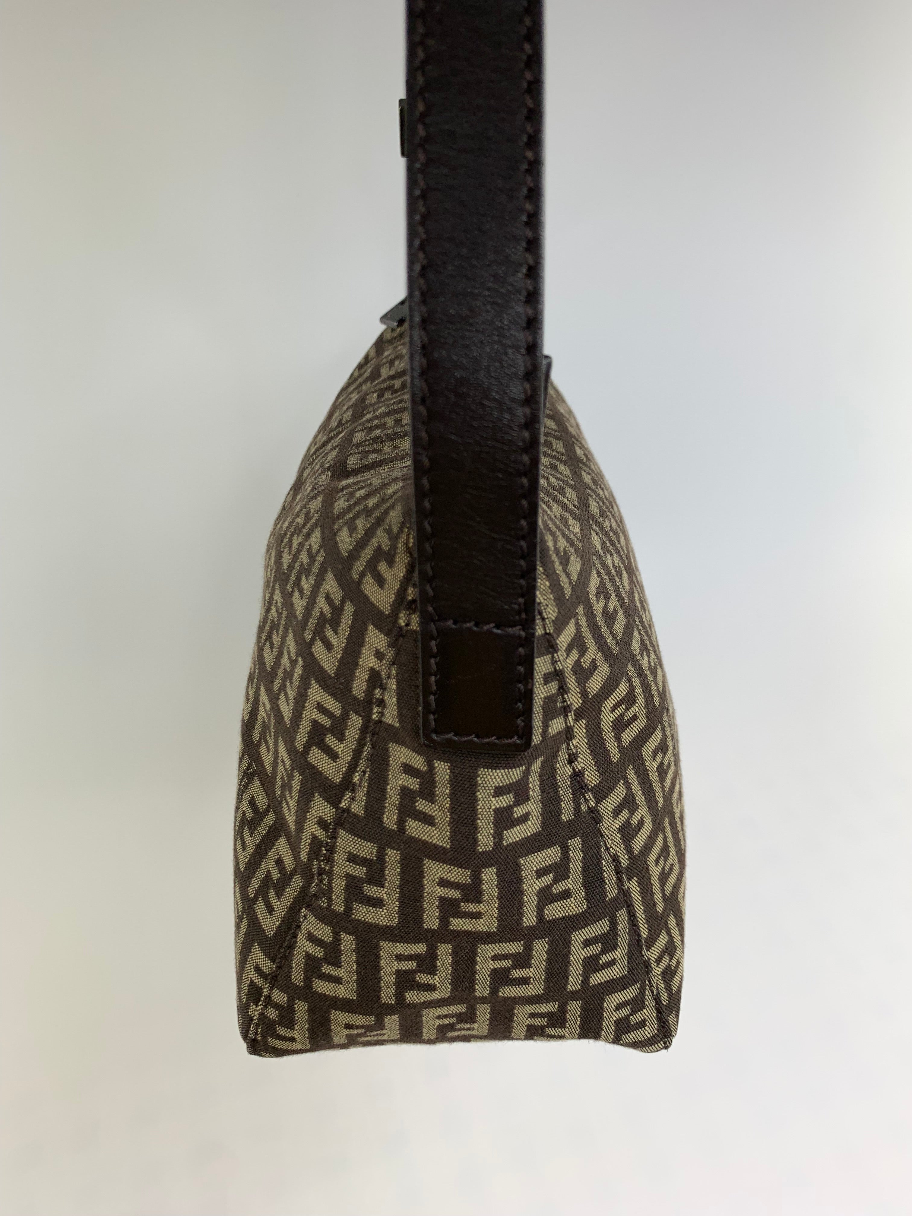 Fendi  Brown Zucchino Shoulder Bag