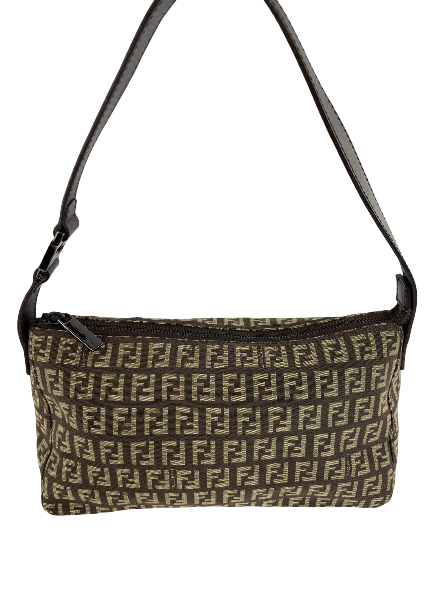 Fendi  Brown Zucchino Shoulder Bag