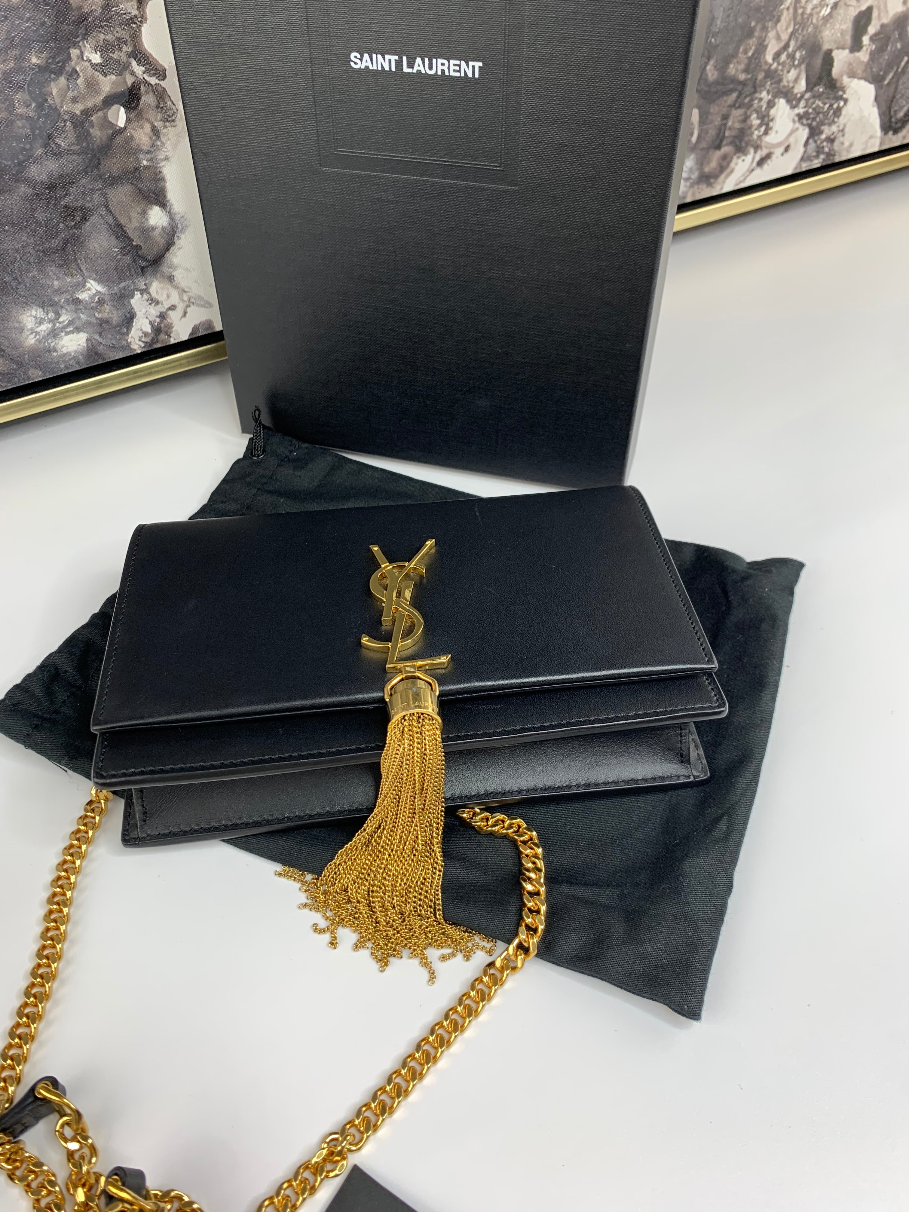 Yves Saint Laurent Kate Chain Wallet with Tassel