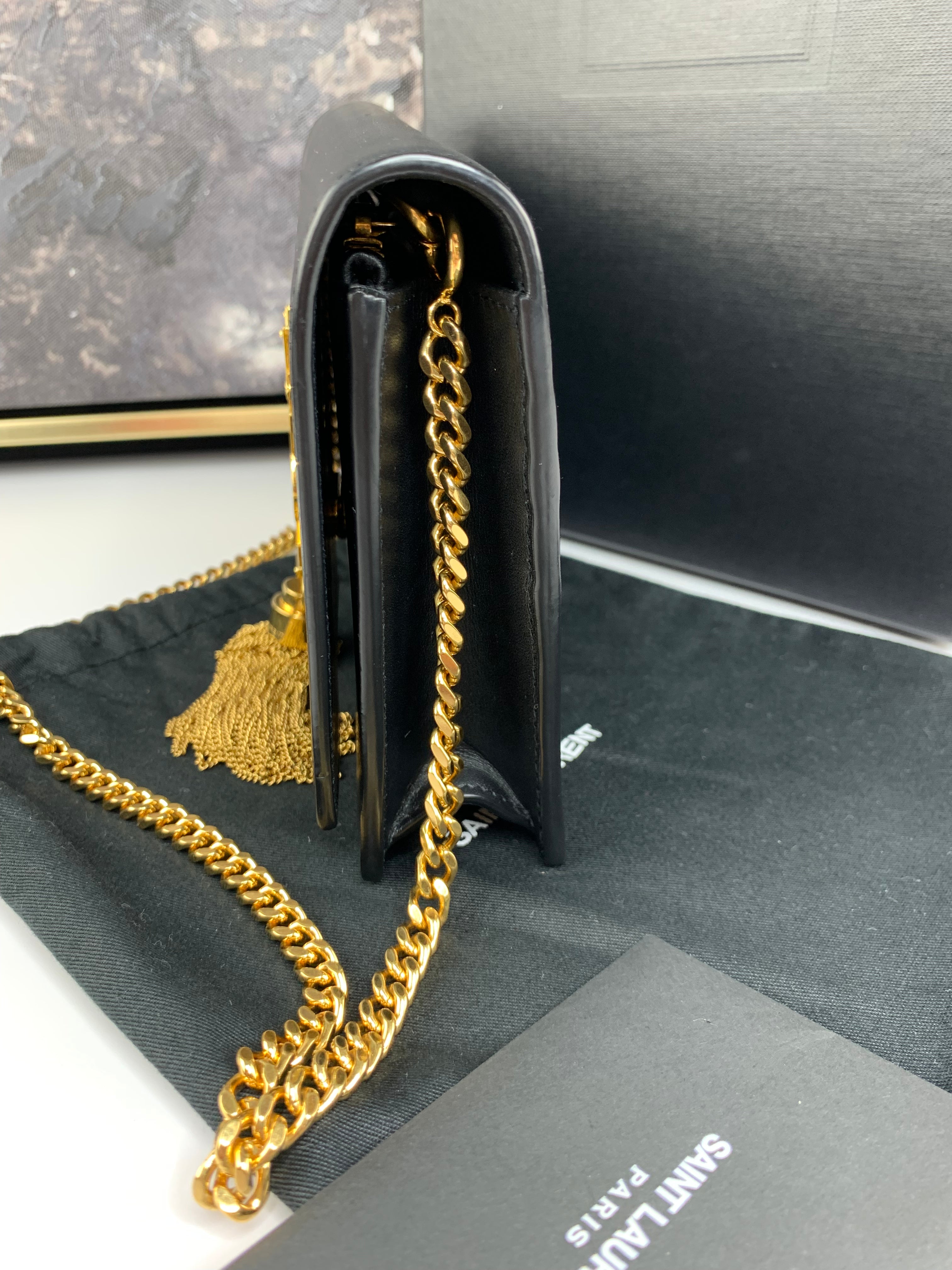 Yves Saint Laurent Kate Chain Wallet with Tassel