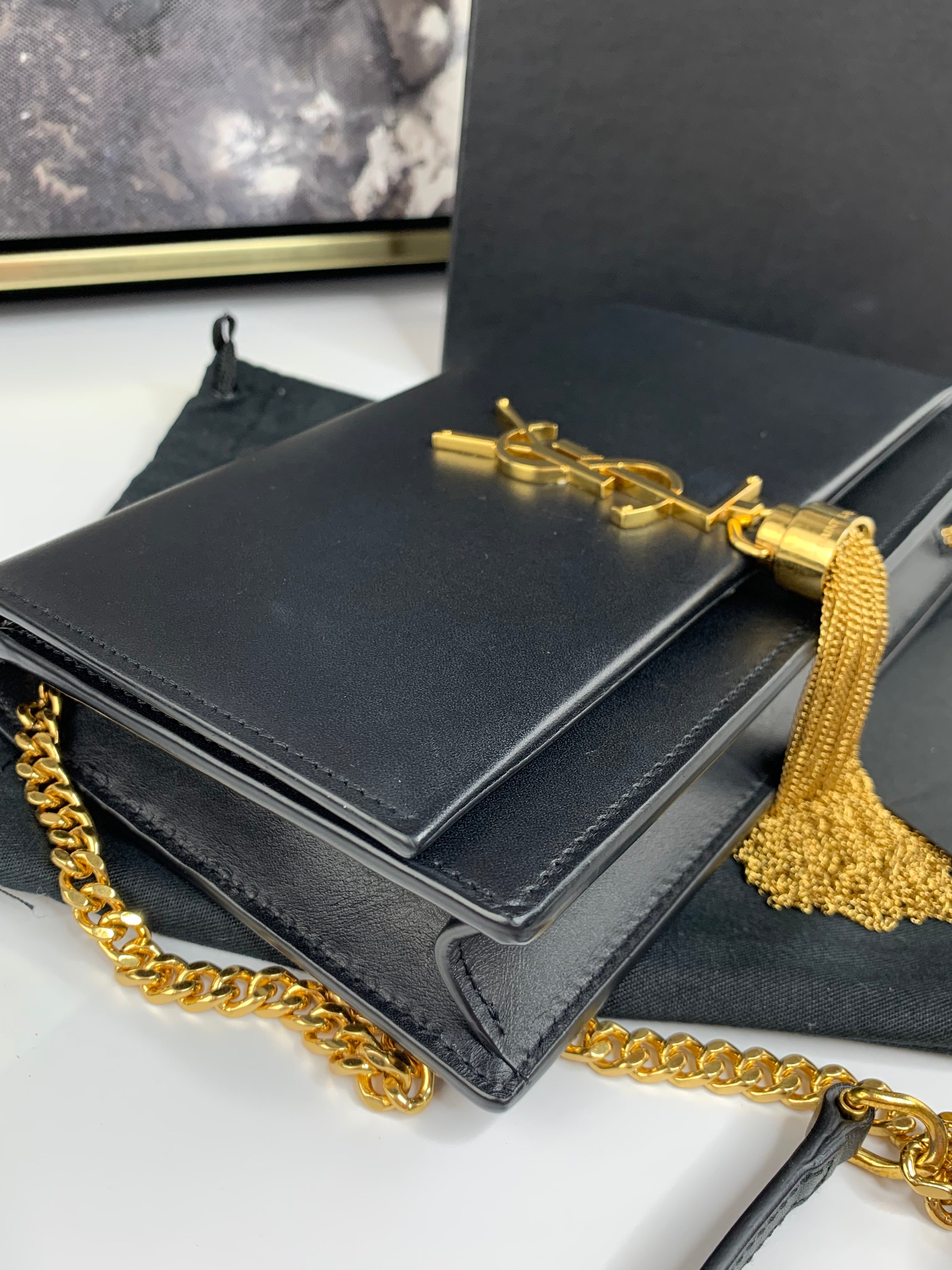 Yves Saint Laurent Kate Chain Wallet with Tassel