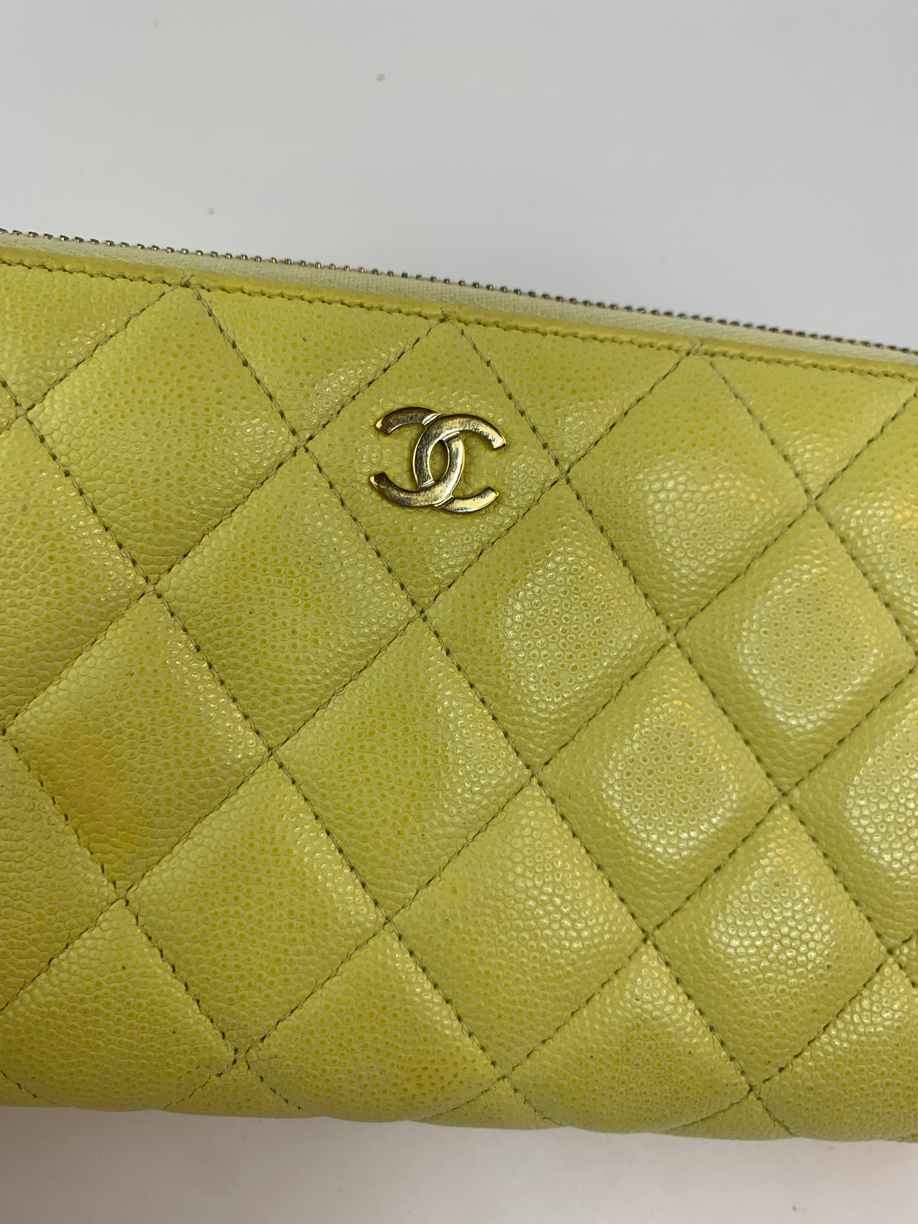 Chanel Caviar Zip Around Wallet