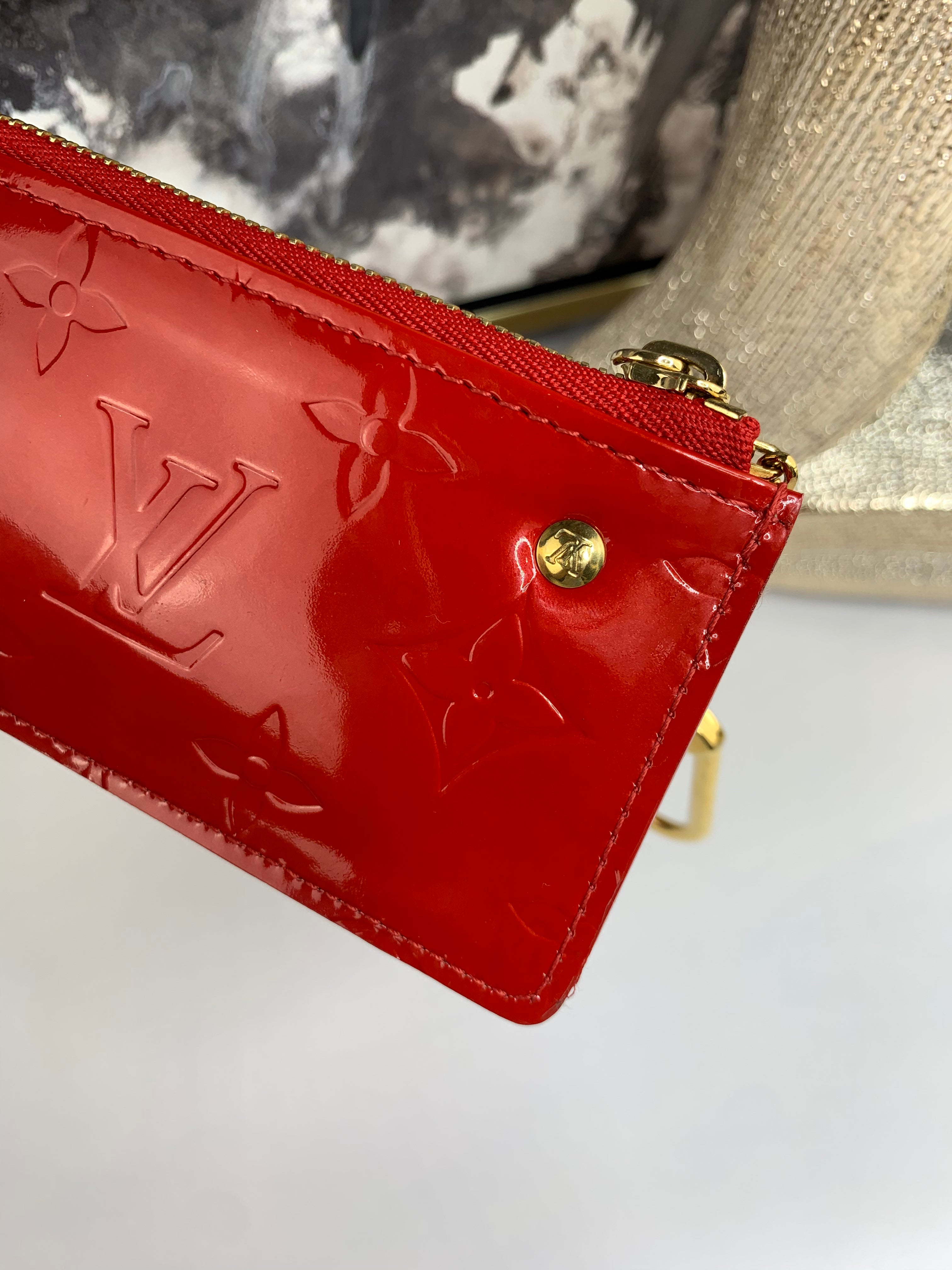 Louis Vuitton Red Vernis Key Pouch