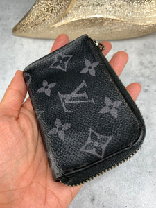 Louis Vuitton Monogram Eclipse Zippy Coin/Car Holder