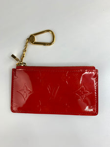 Louis Vuitton Red Vernis Key Pouch