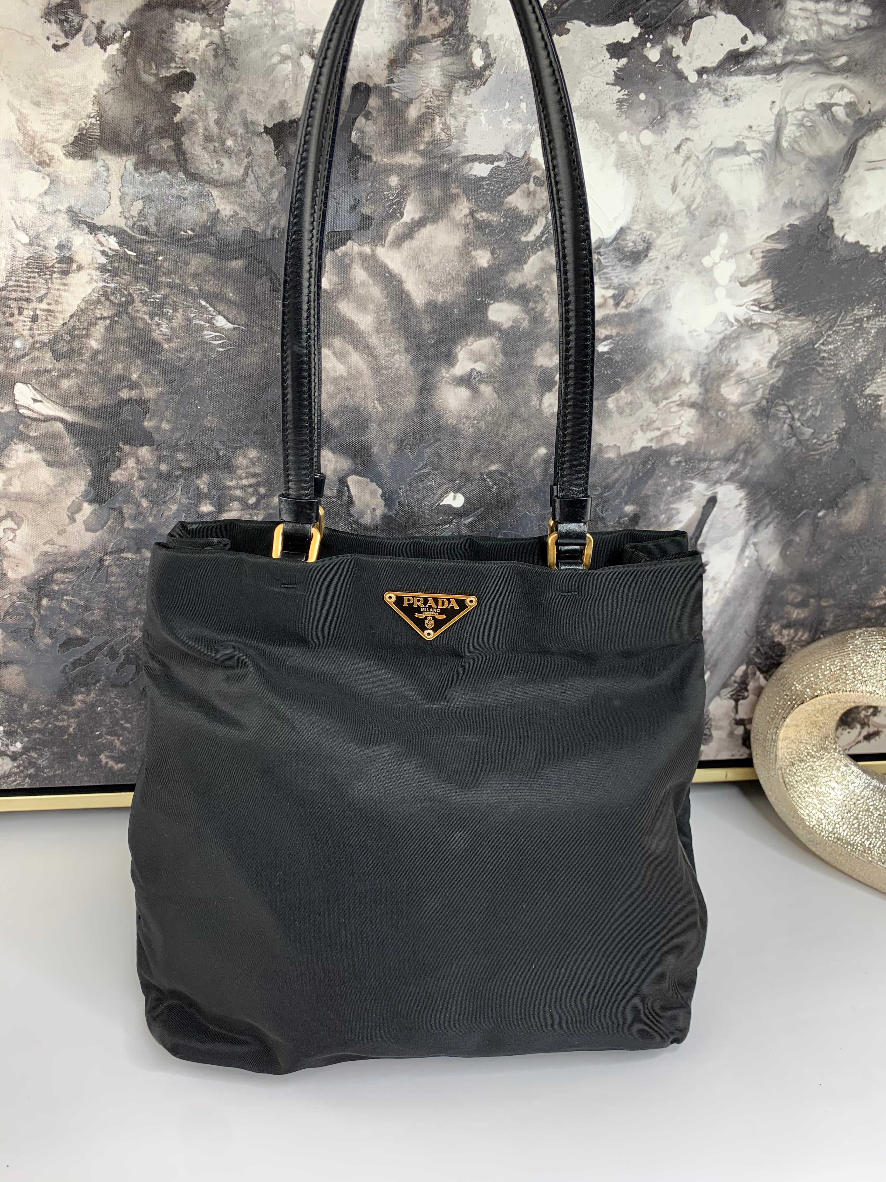 Prada small top nylon tote