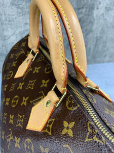 Louis Vuitton Speedy 35 Dark brown Leather ref.184237 - Joli Closet