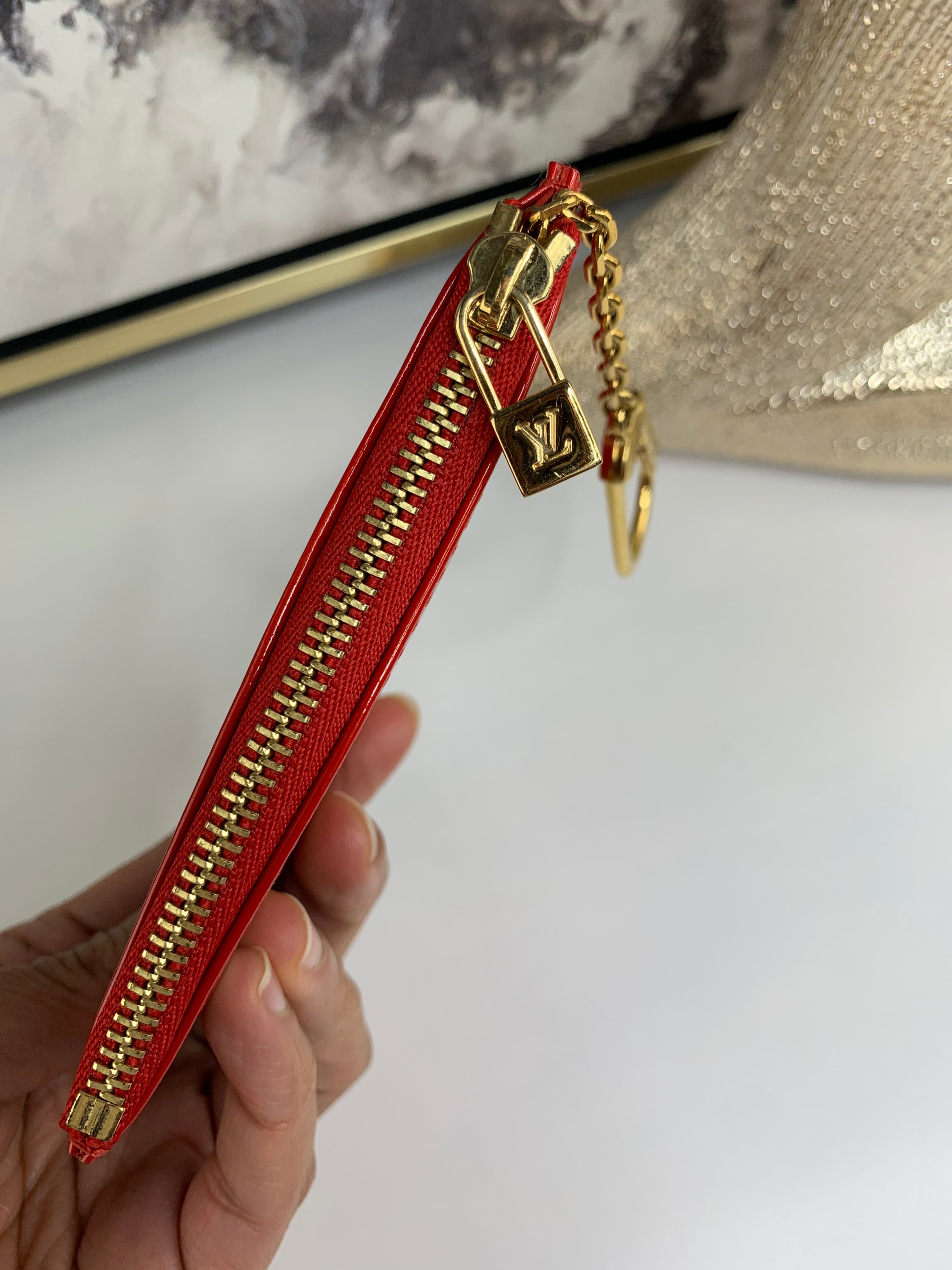 Louis Vuitton Red Vernis Key Pouch