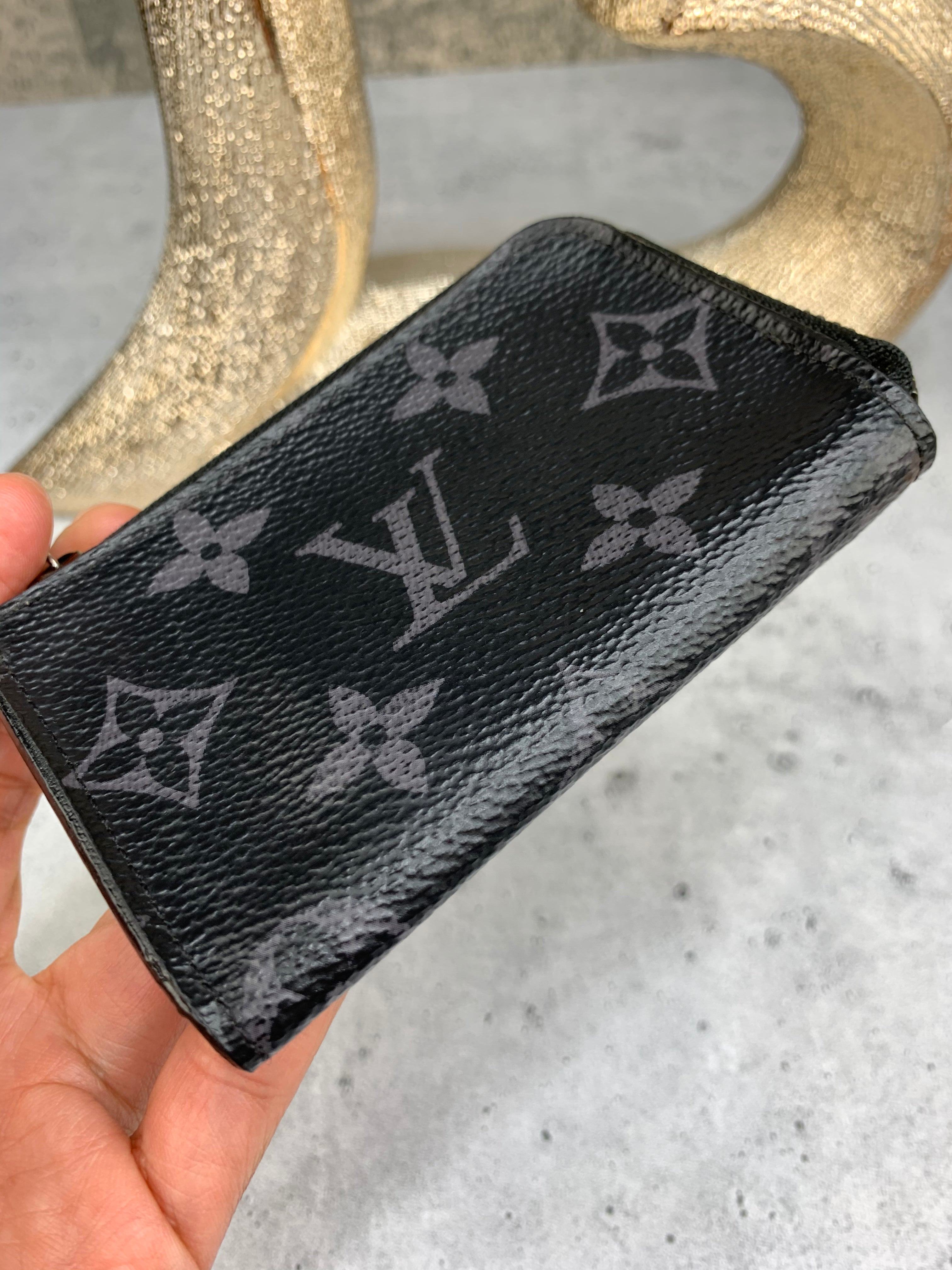 Louis Vuitton Monogram Eclipse Zippy Coin/Car Holder