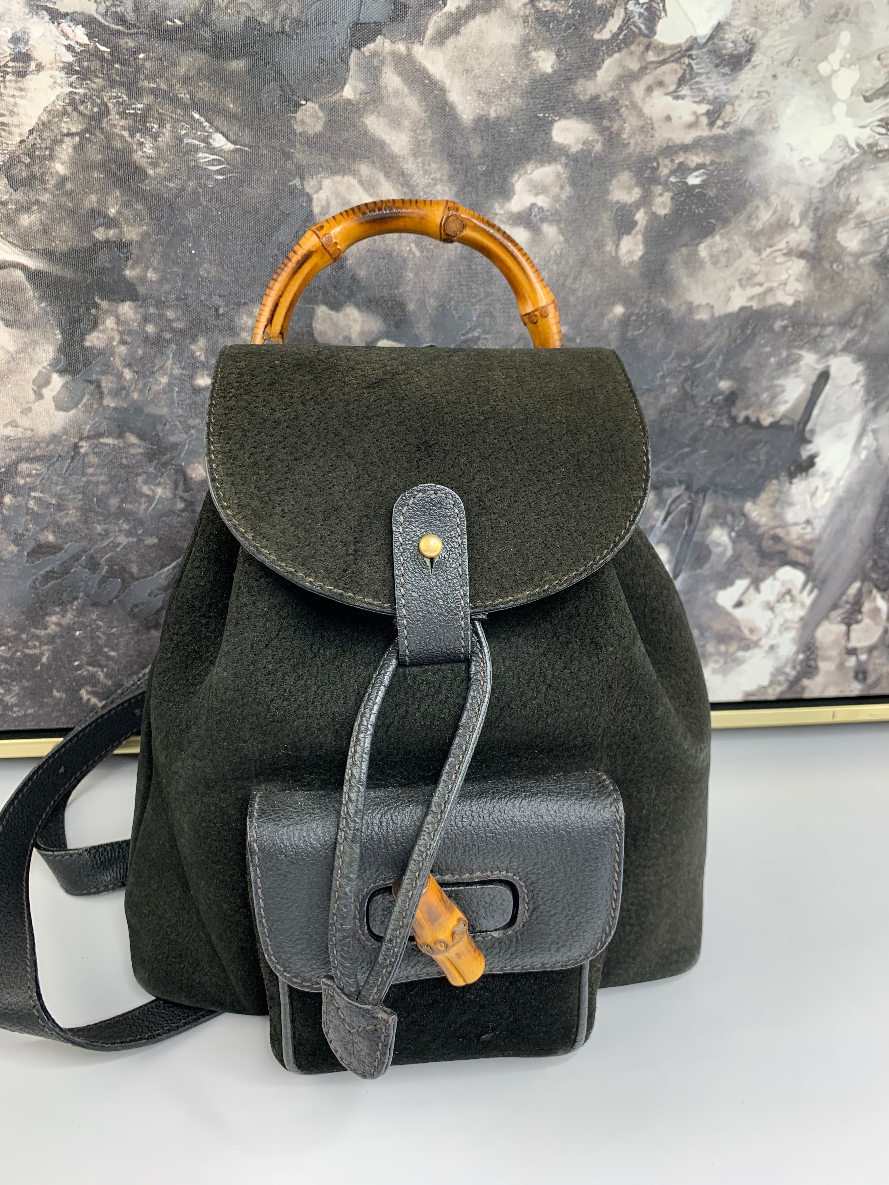 gucci bamboo mini backpack Gucci Bamboo Mini Backpack – yourvintagelvoe