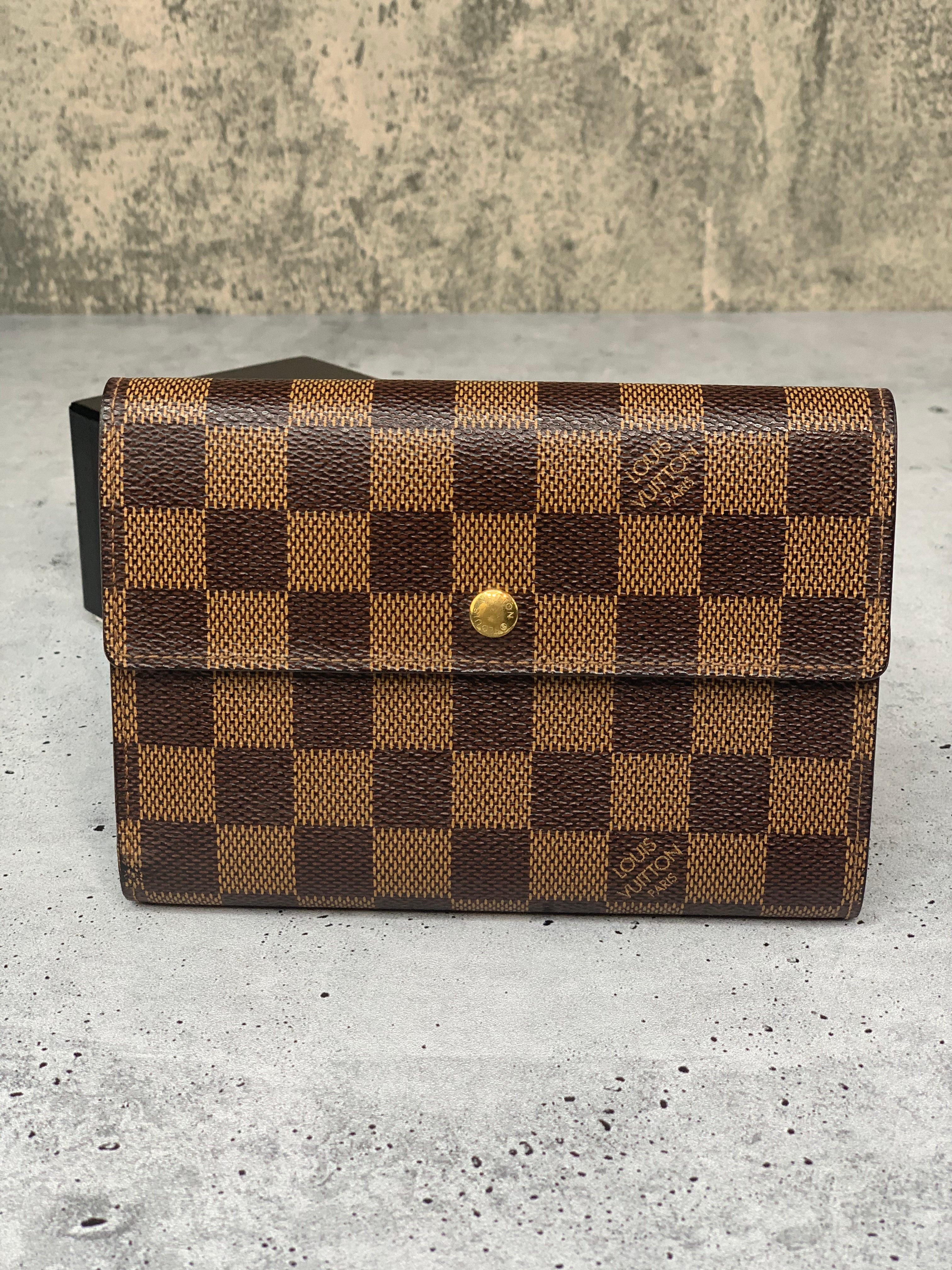 Louis Vuitton, Bags, Brown Checkered Passport Wallet
