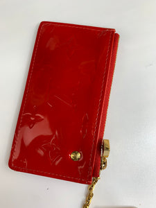 Louis Vuitton Red Vernis Key Pouch