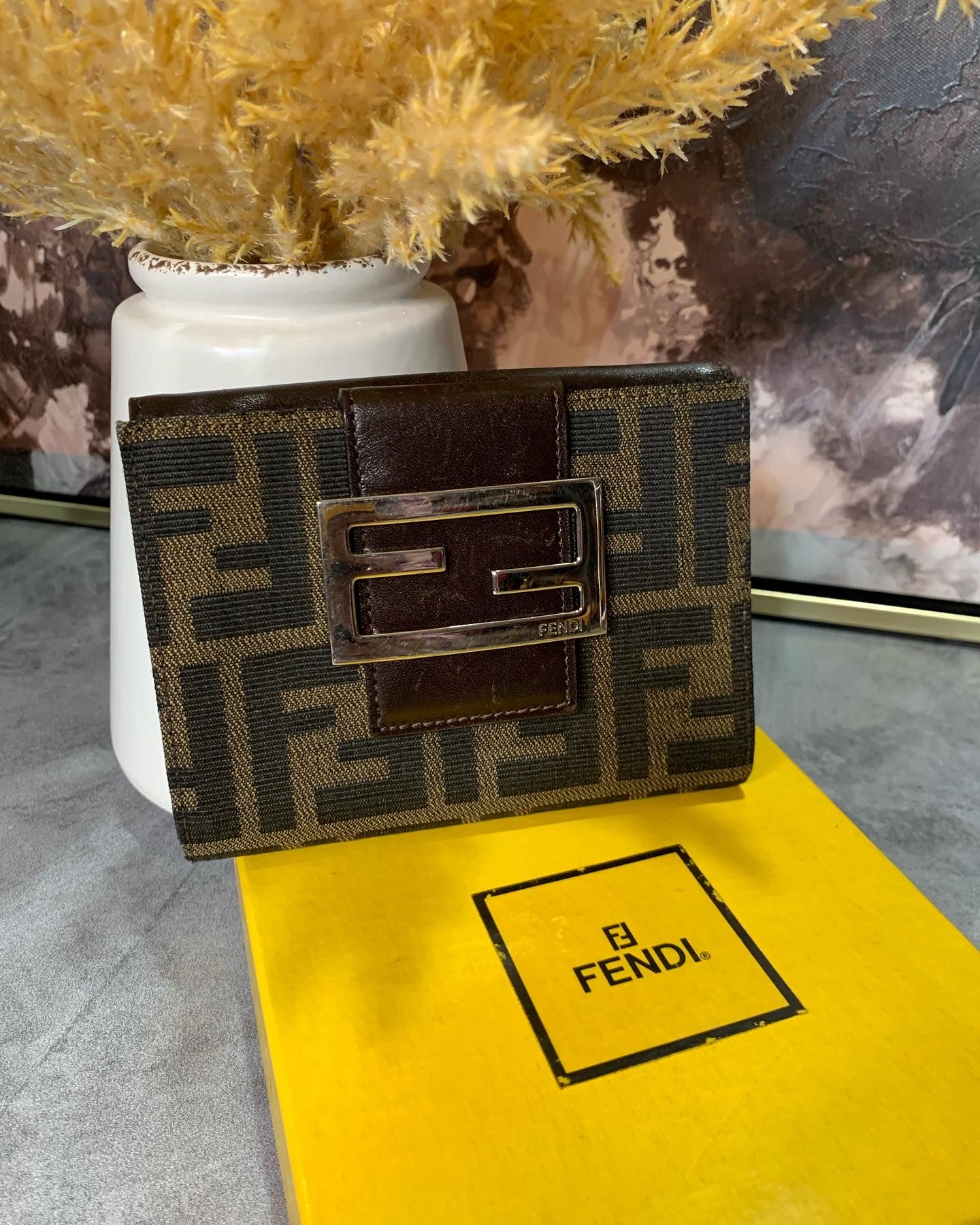 Fendi Zucca Compact Wallet