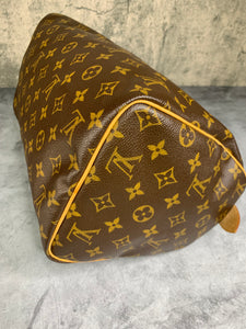 Speedy Louis Vuitton Handbags Dark grey Cotton ref.60373 - Joli Closet