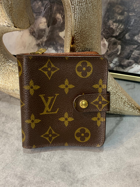 Louis Vuitton Vintage Brown Monogram Zippy Compact Wallet