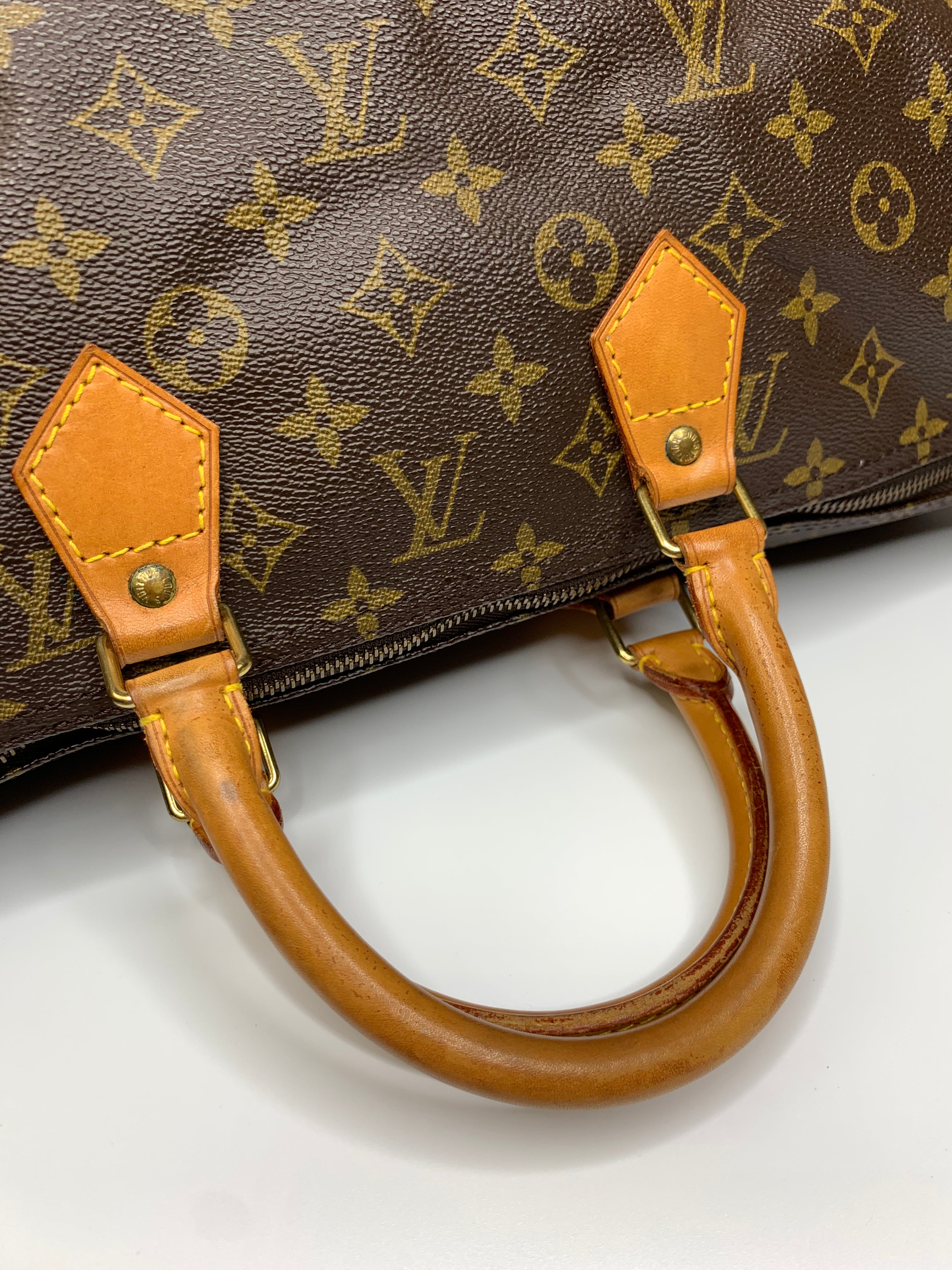 Louis Vuitton Speedy Handbag 40 Brown Cloth ref.693480 - Joli Closet