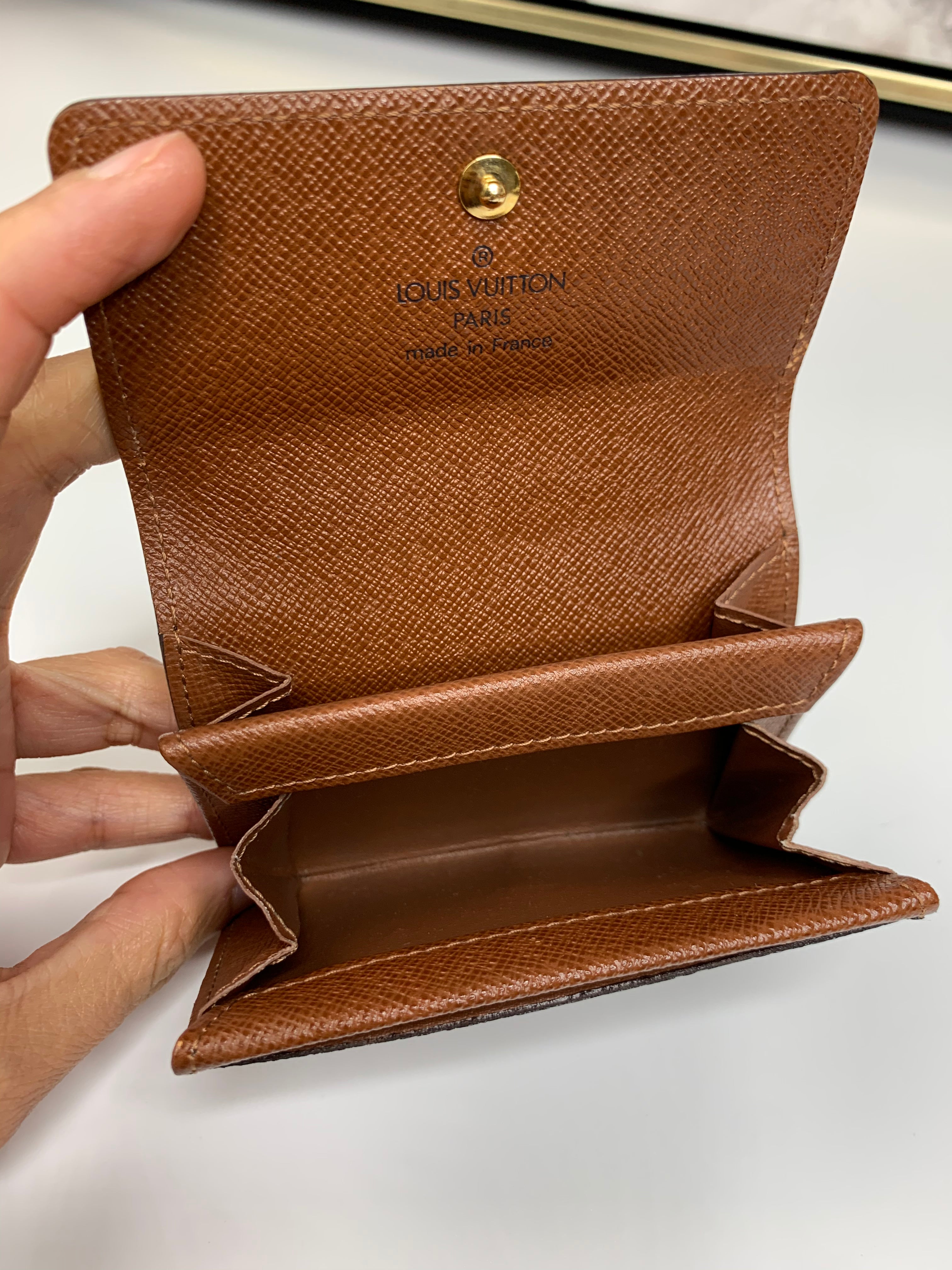 Hand Painted Louis Vuitton Card Holder in a