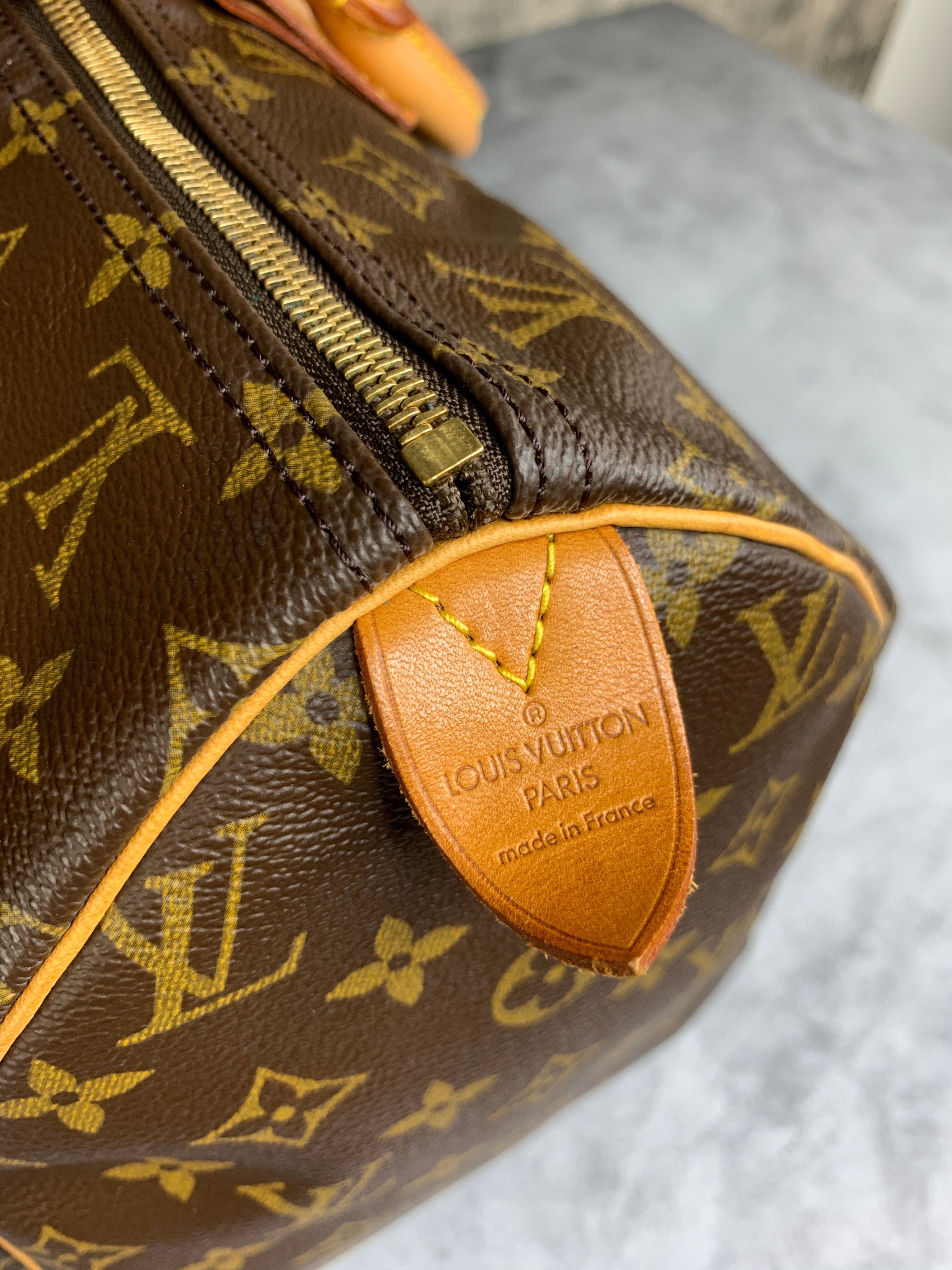 Louis Vuitton Large Monogram Speedy 40 Boston Bag Leather ref.433578 - Joli  Closet