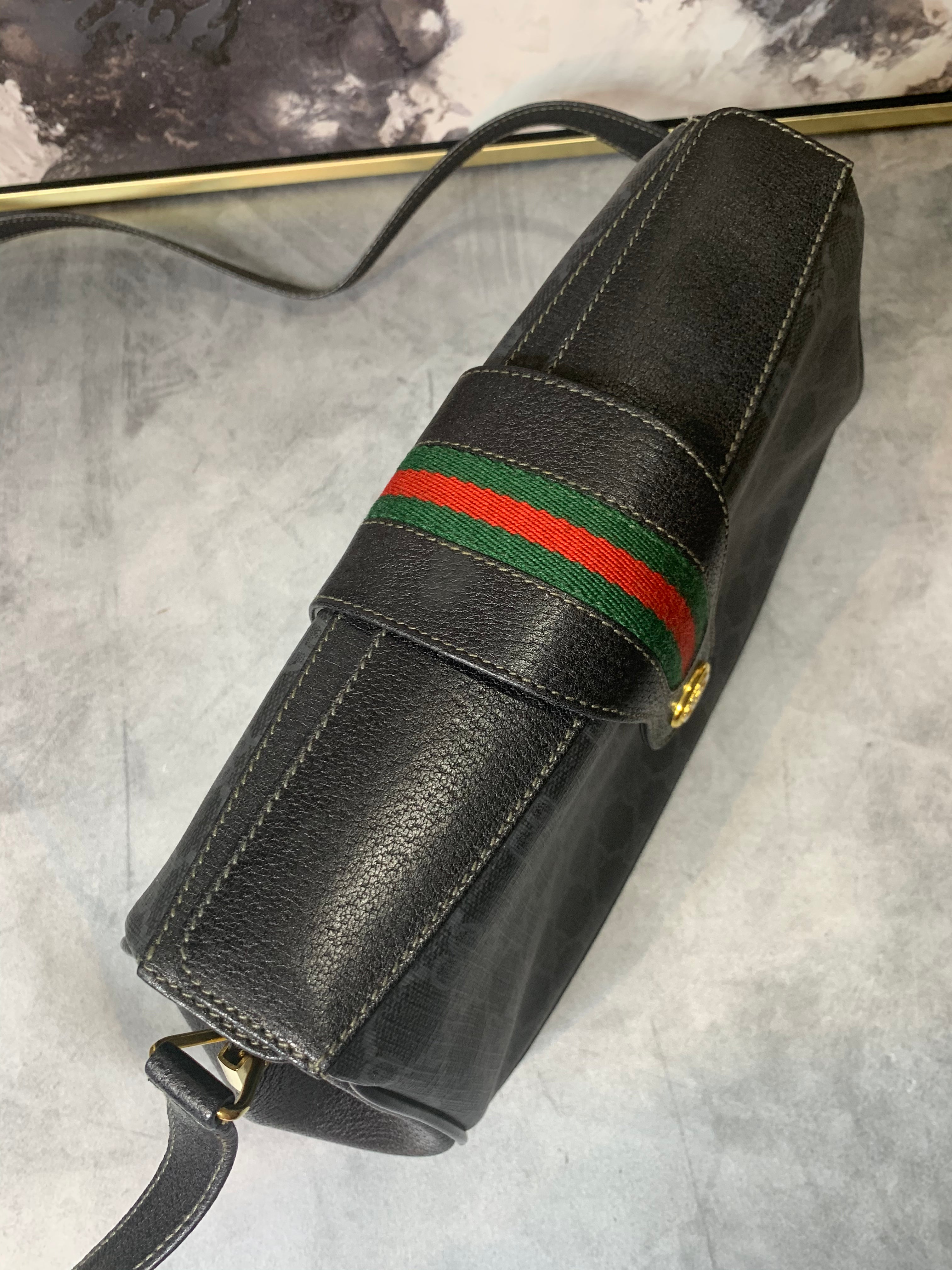 Gucci Black Sherry Web Crossbody