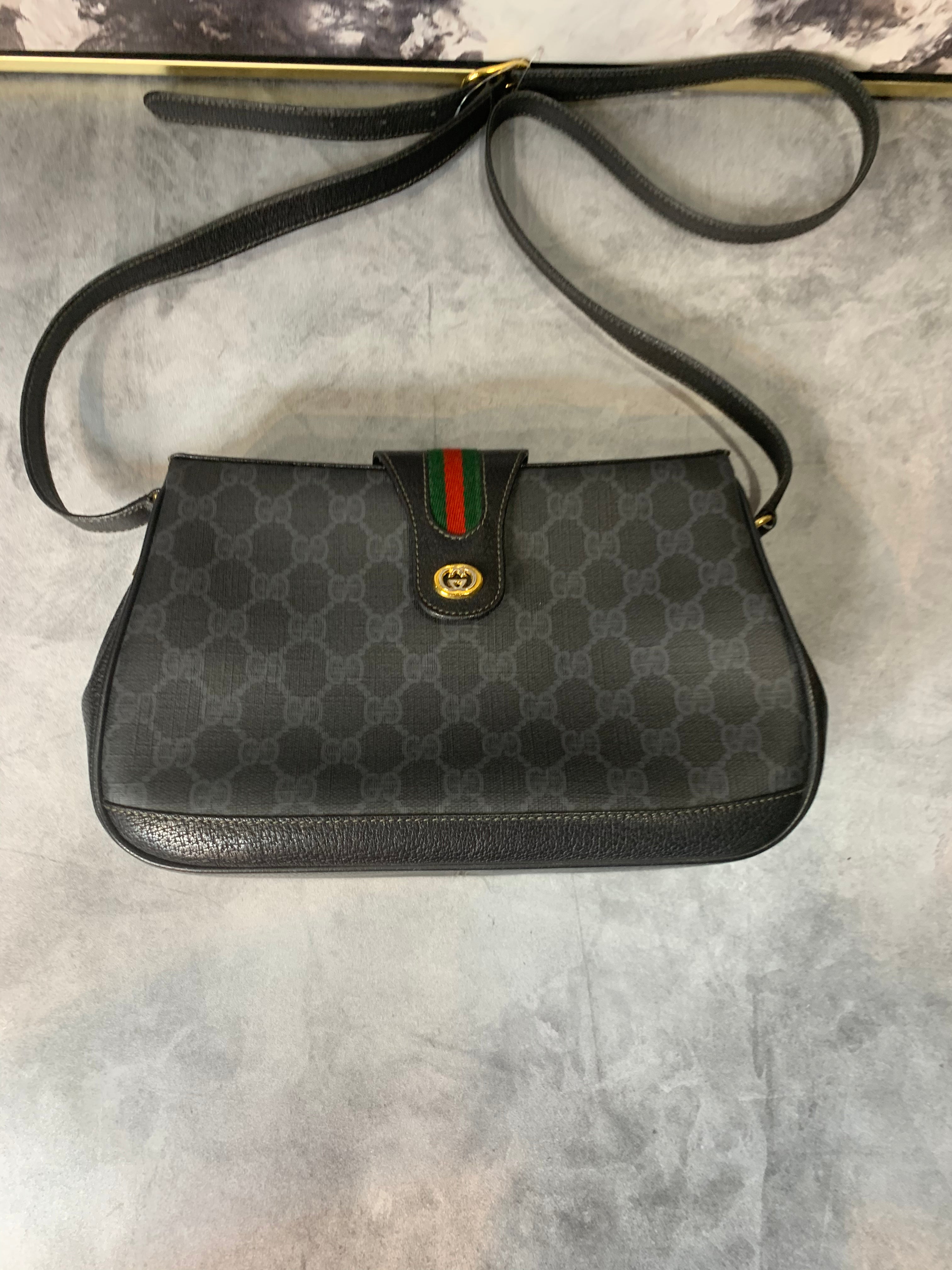 Gucci Black Sherry Web Crossbody