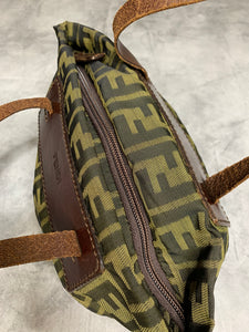 Vintage Fendi Zucca Foldable Handbag