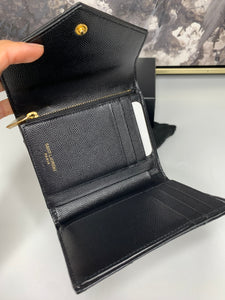 Saint Laurent Ysl Monogram Tiny Zip Card Case Wallet
