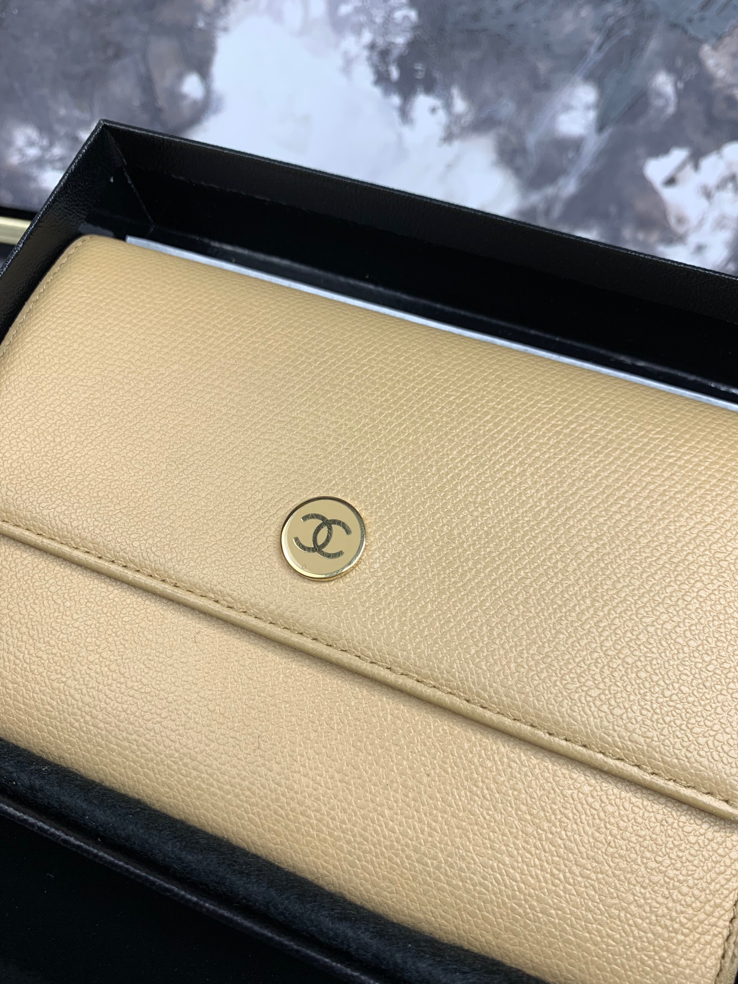 Chanel Beige Short Wallet