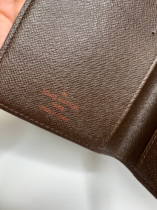 Louis Vuitton Wallet/ Checkbook coveer Damier Ebene