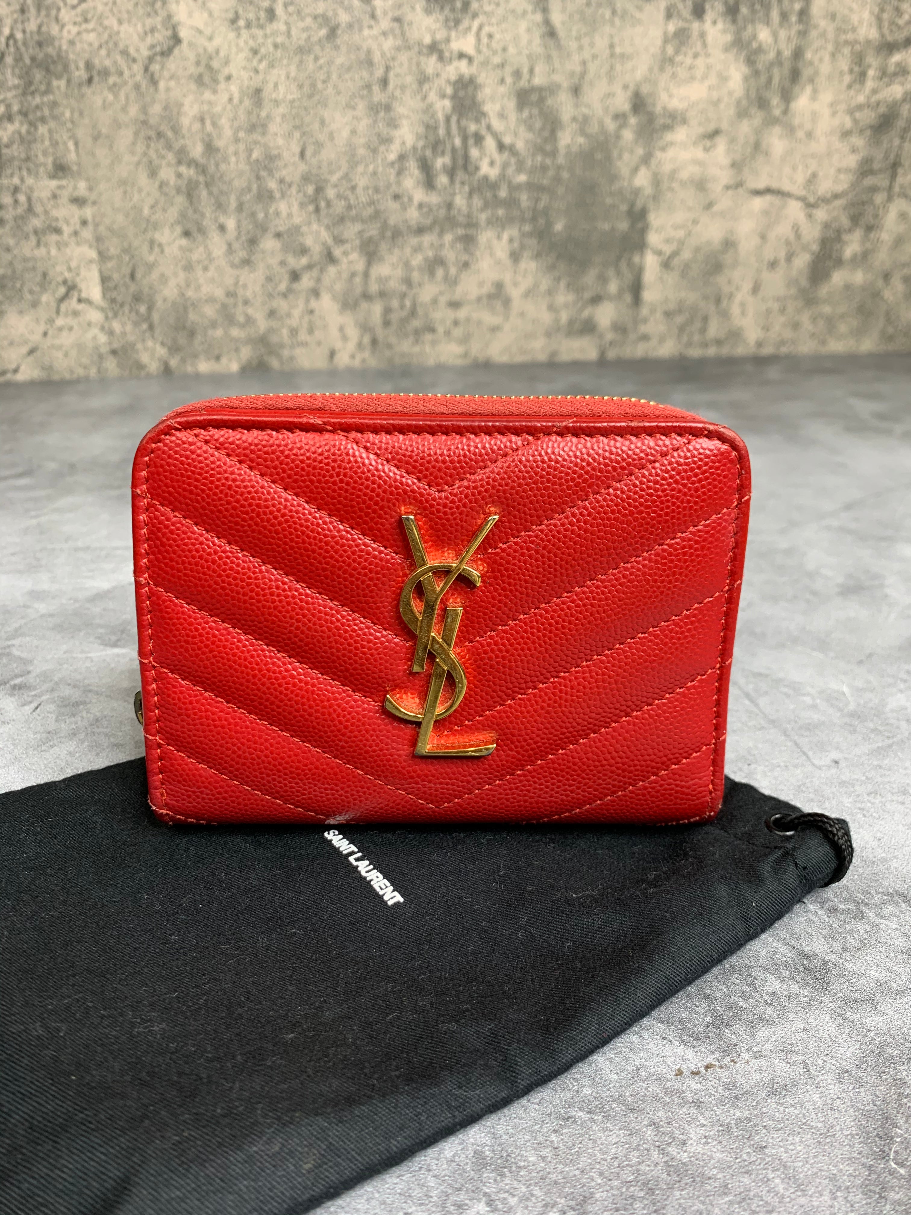 YSL monogram bill pouch, Women's Fashion, Bags & Wallets, Wallets