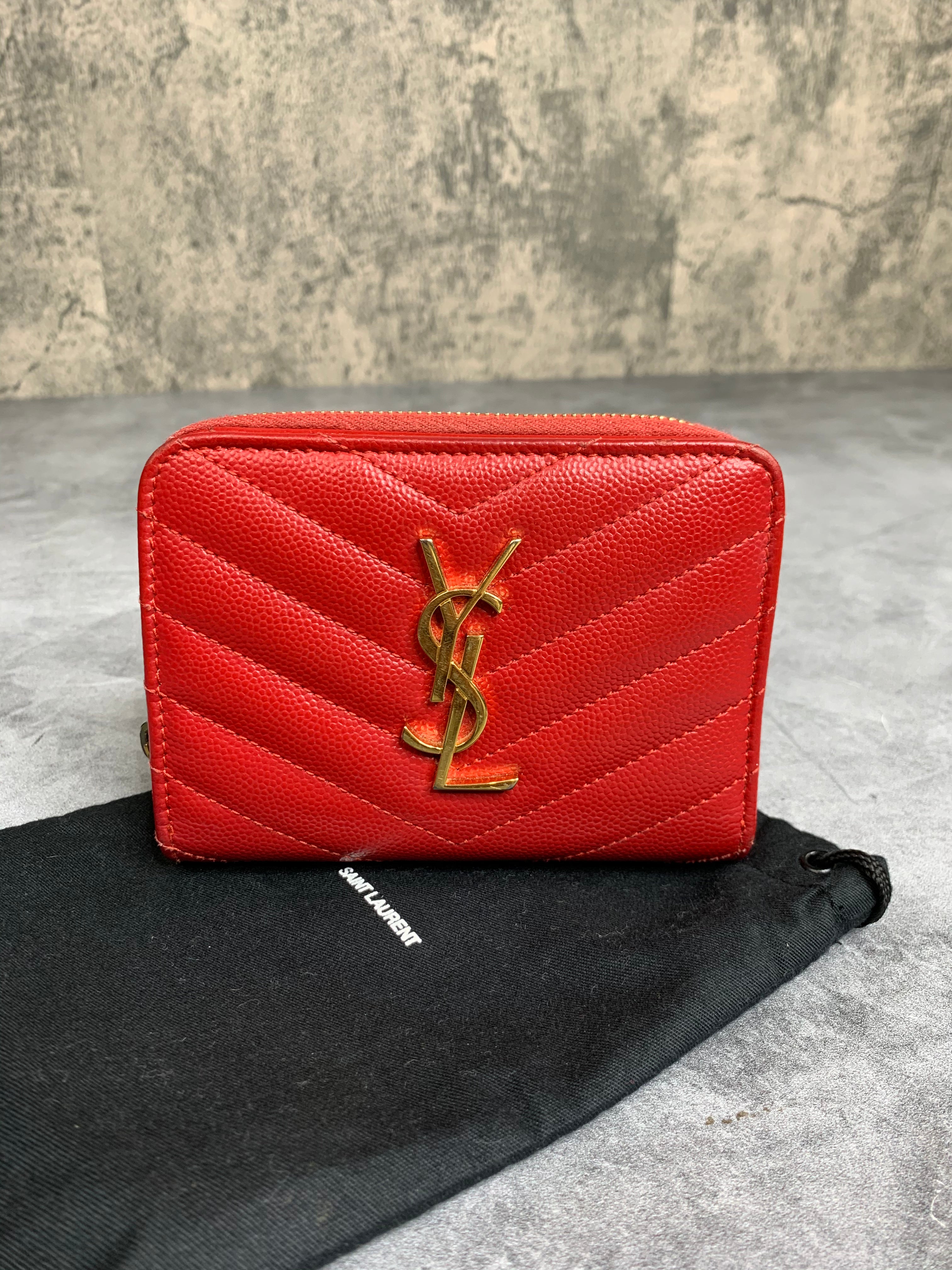 Saint laurent compact wallet sale